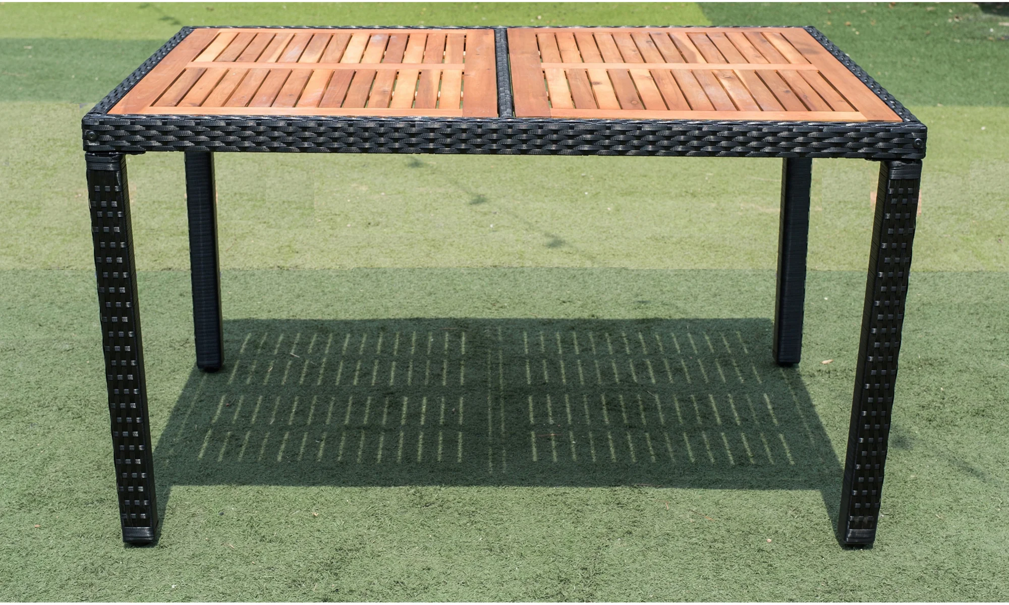 Walker Edison | 7 piece Outdoor Patio Wicker Dining Set Patio