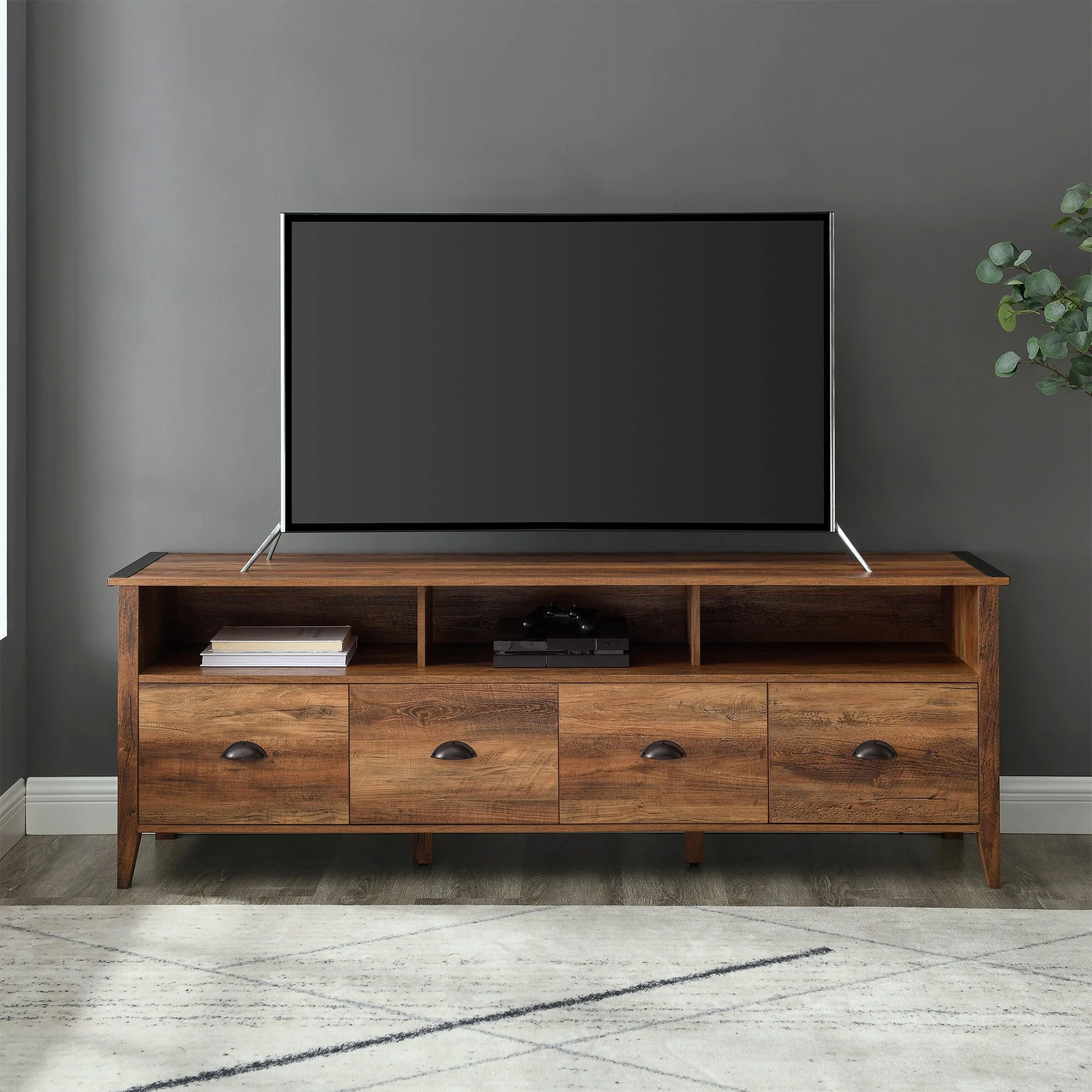Farmhouse Clair 70 Industrial 4-Drawer TV Stand