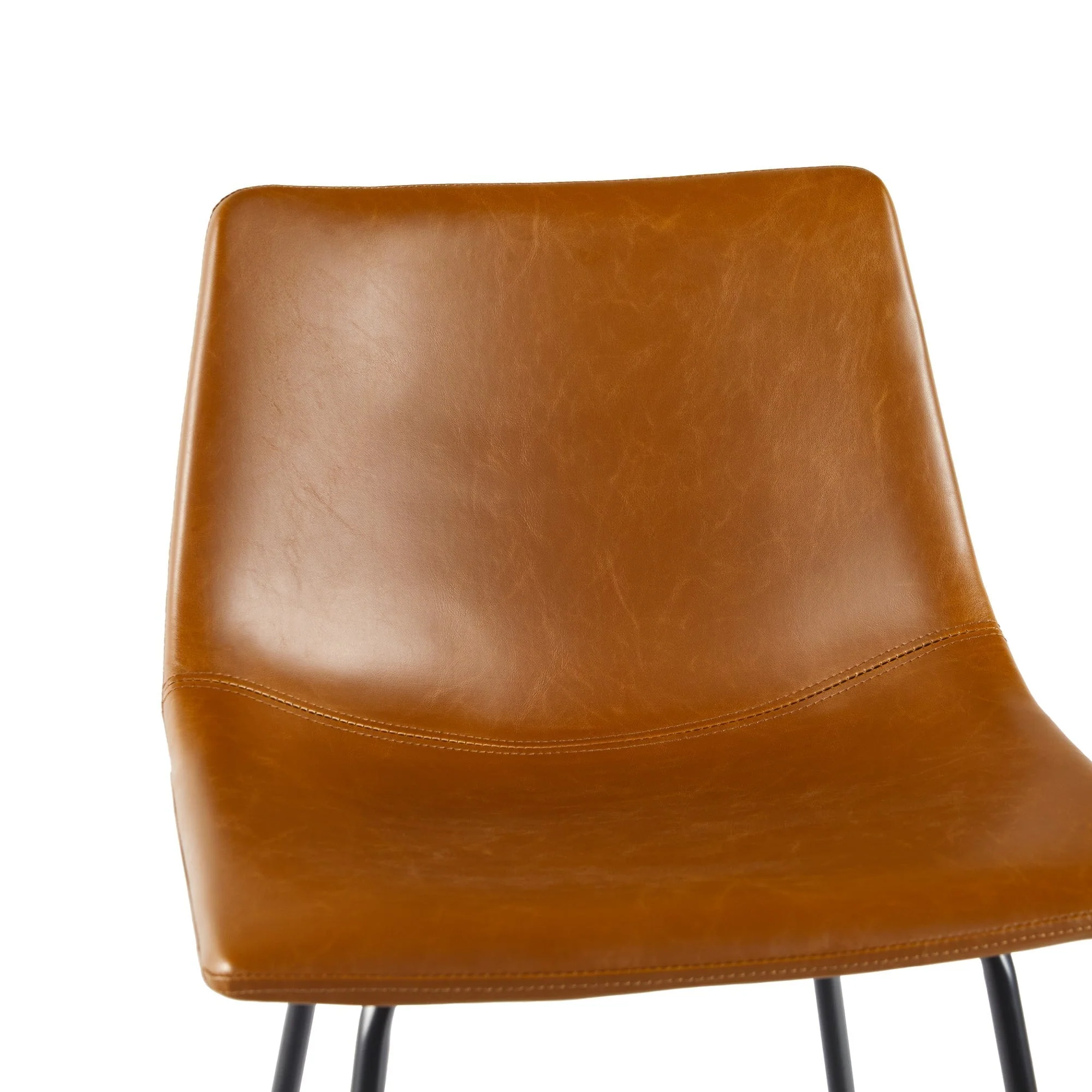 Xuma Urban Industrial Faux Leather Seating Collection (Dining Chair or Counter Stool), Set of 2