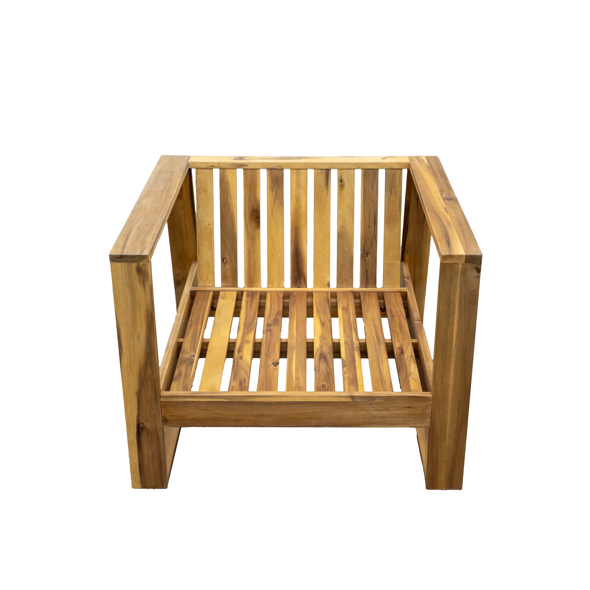 Walker Edison | 3-Piece Acacia Wood Outdoor Lounge Set