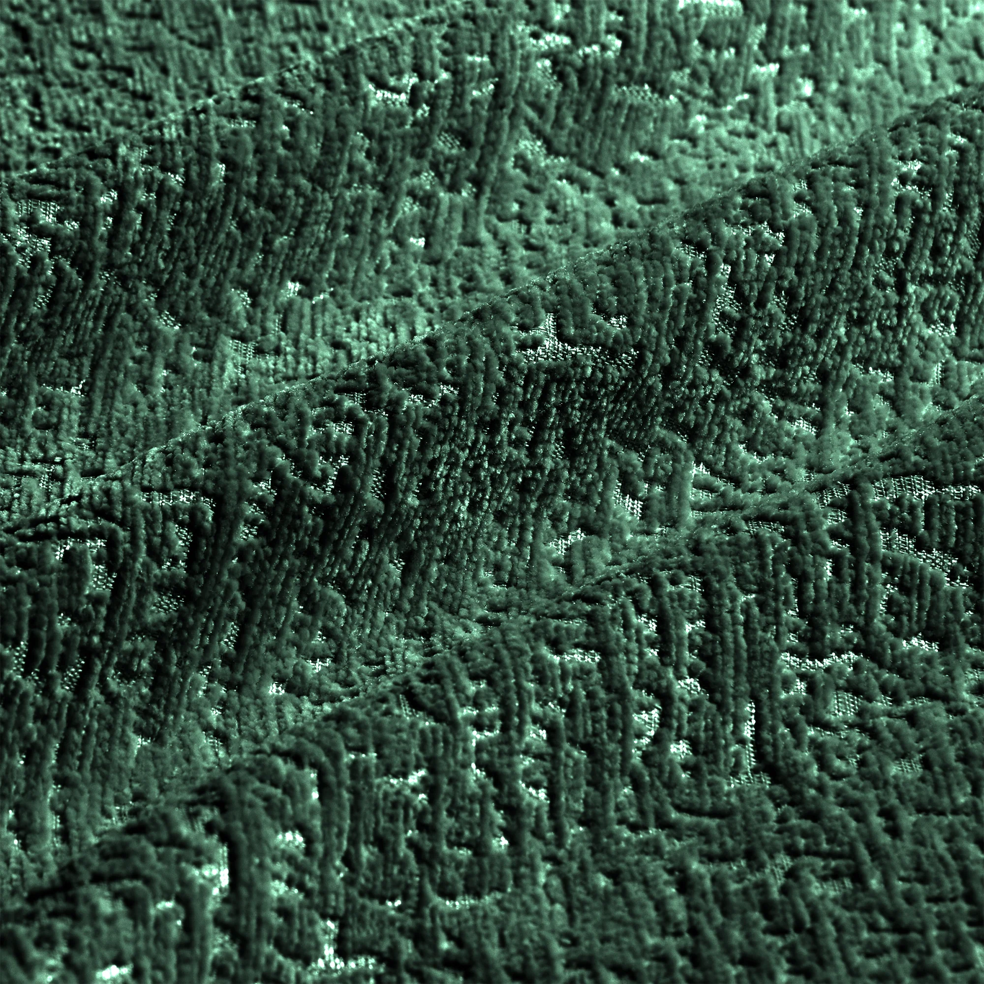 Walker Edison | Green Chenille Tufted Sectional Sofa Set With Ottoman And Throw Pillows