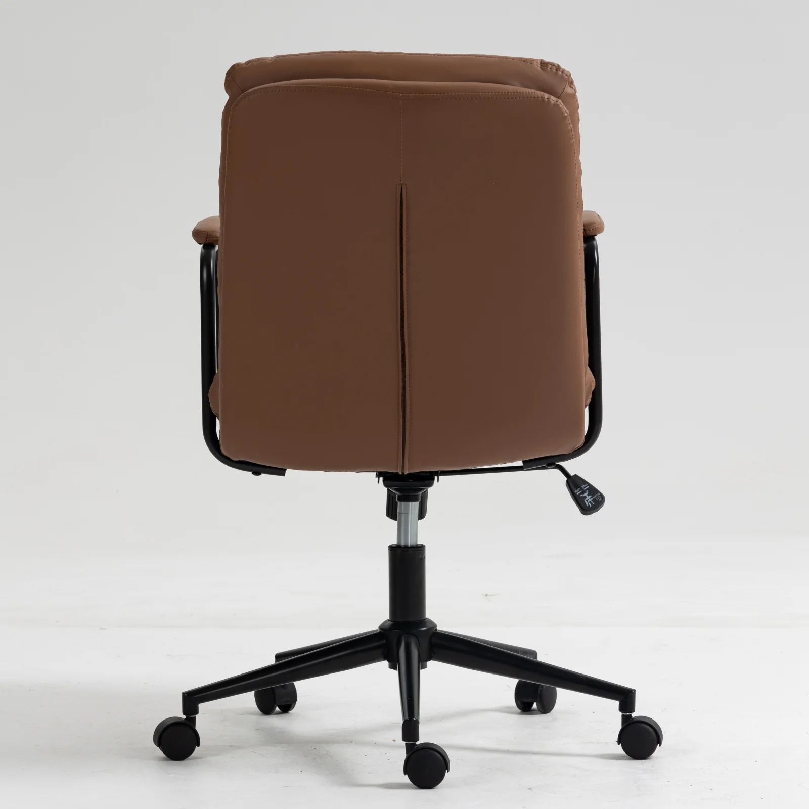 Walker Edison | Brown Ergonomic Faux Leather Desk Rolling Swivel Chair