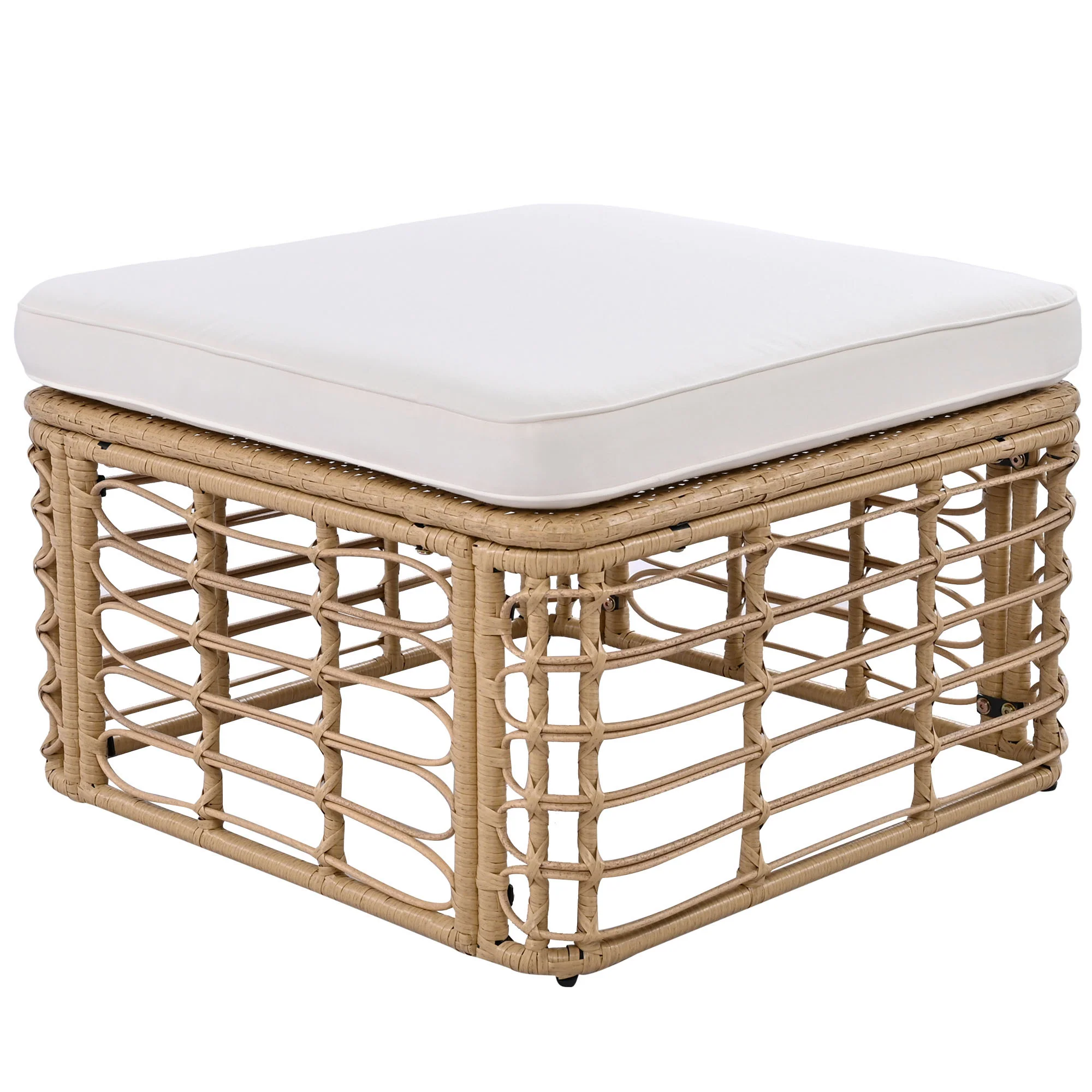 Walker Edison | All-Weather Rattan 7 Piece Outdoor Patio Furniture Set