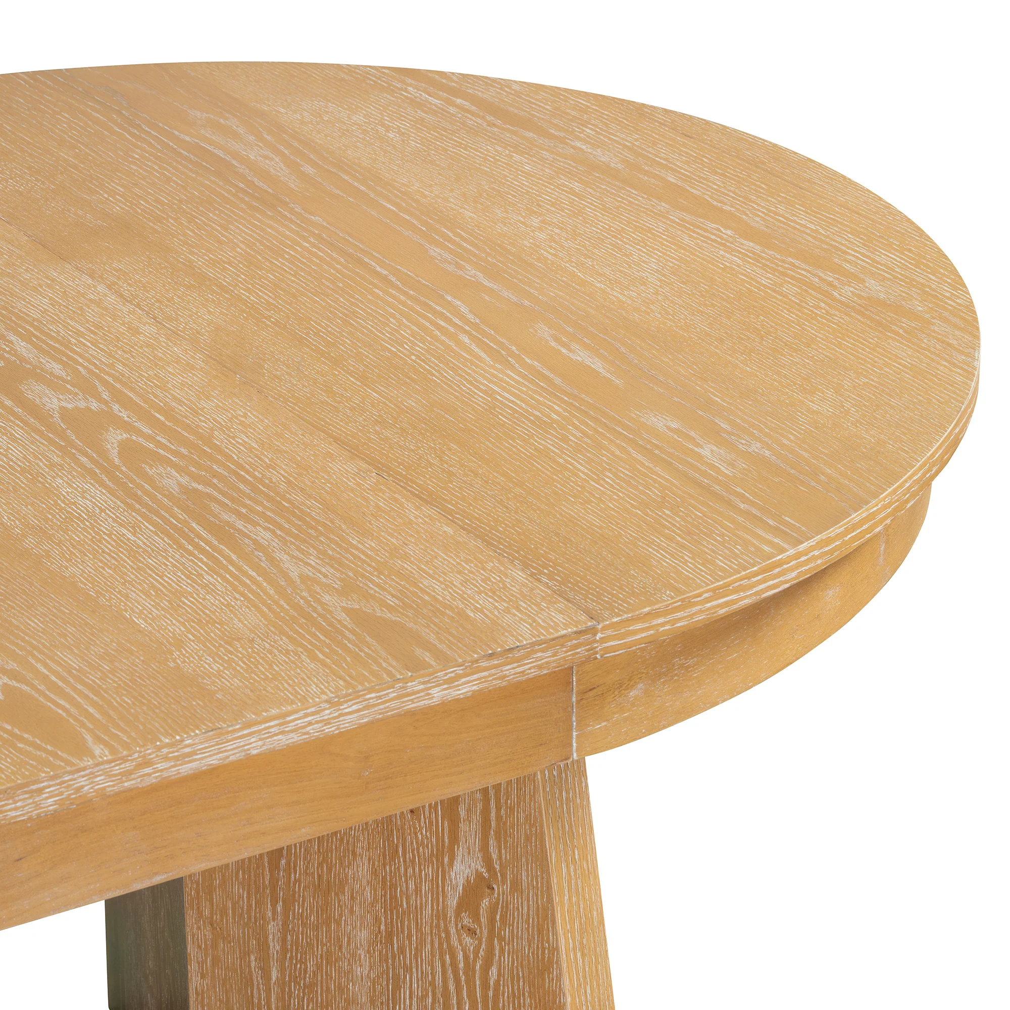 Walker Edison | Extendable 5-Piece Round Dining Table Set for 4