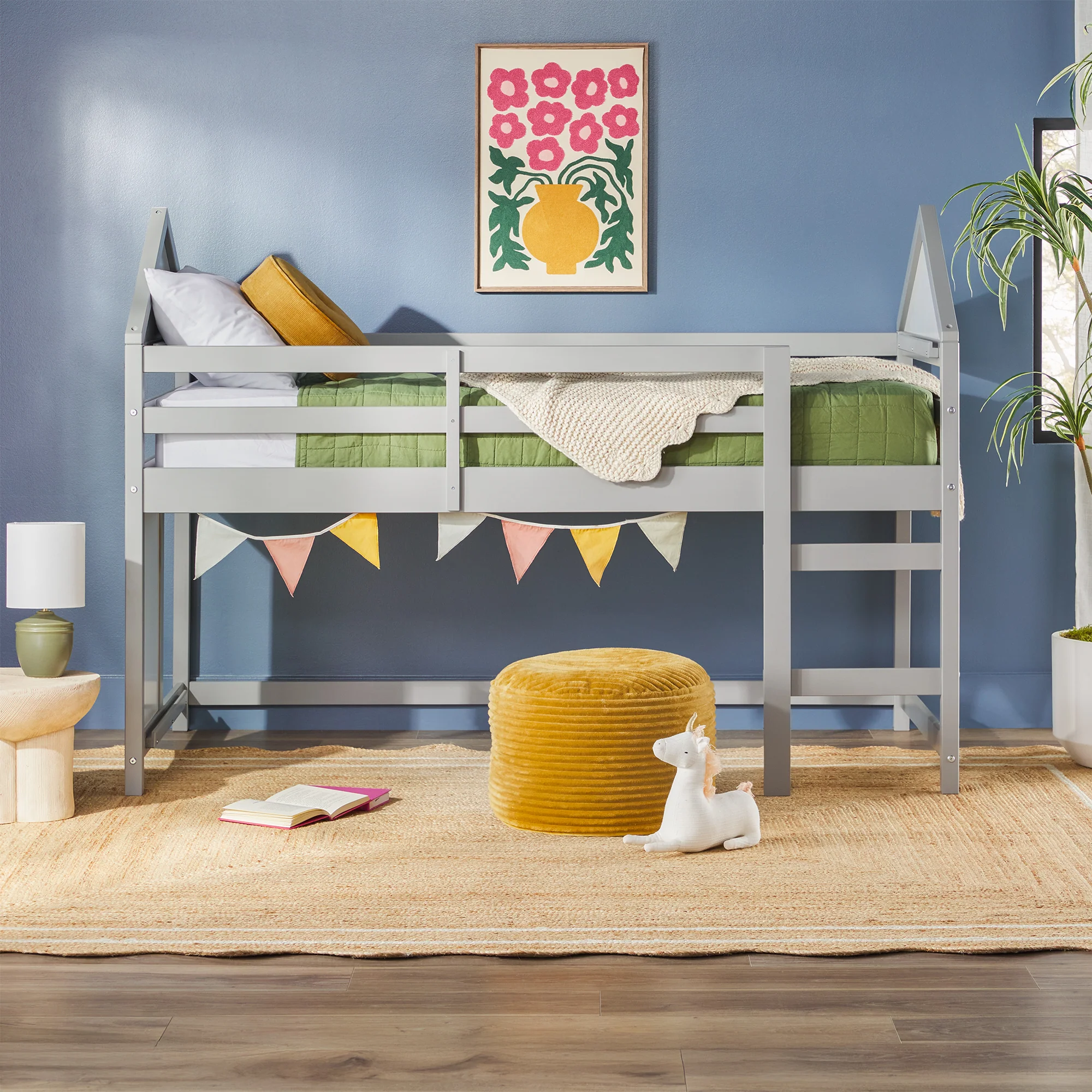 Skyler Contemporary Wood Low Loft Bunk Bed