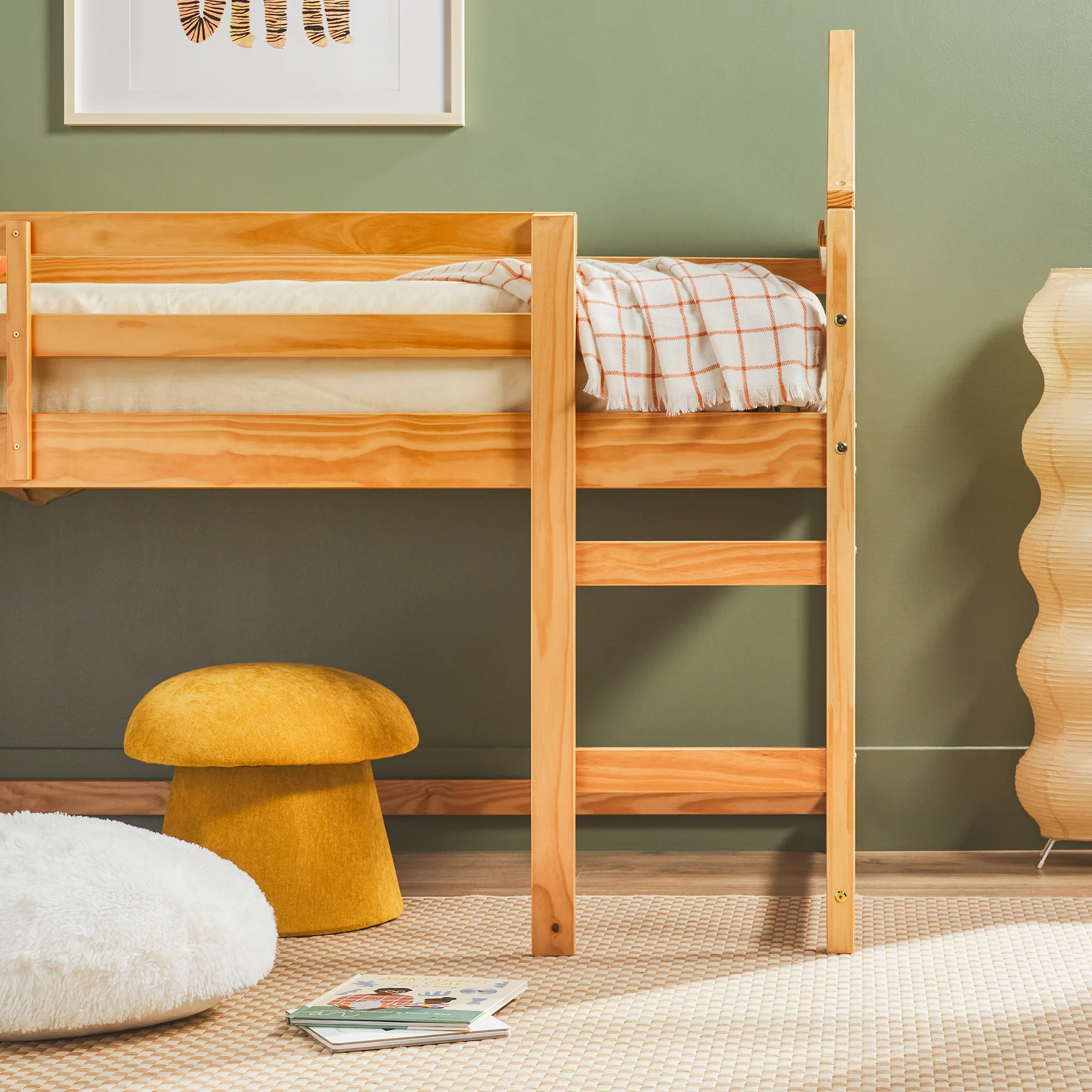 Skyler Contemporary Wood Low Loft Bunk Bed