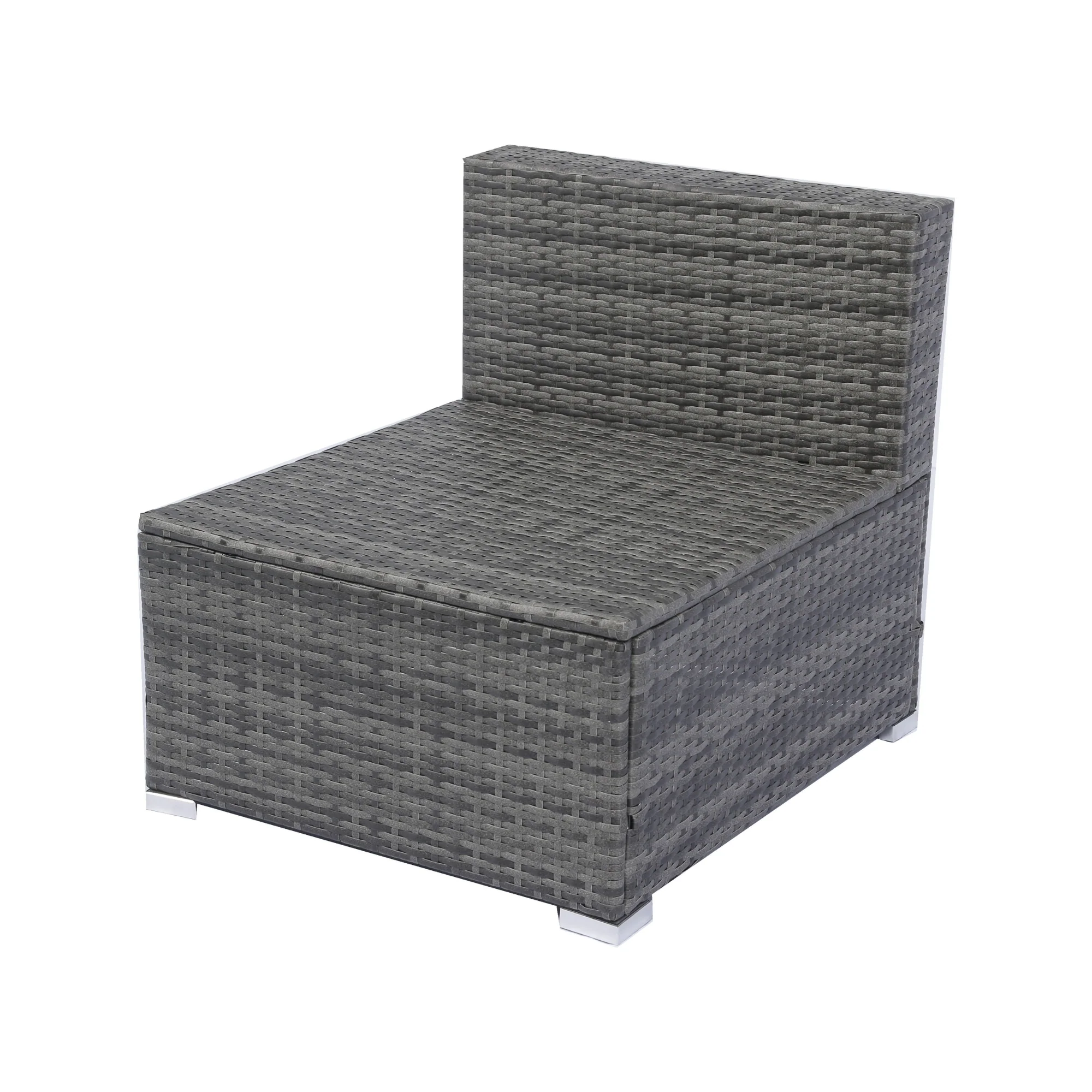 Walker Edison | 7-Piece Outdoor Patio Canopy Wicker Rattan Sectional Sofa Set