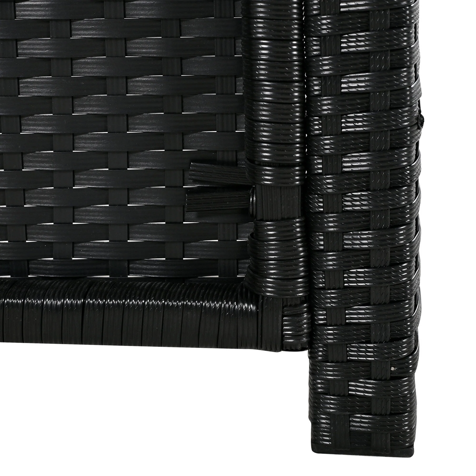 Walker Edison | Spa Surround Spa Frame Patio Rattan Sofa Set with Storage Spaces