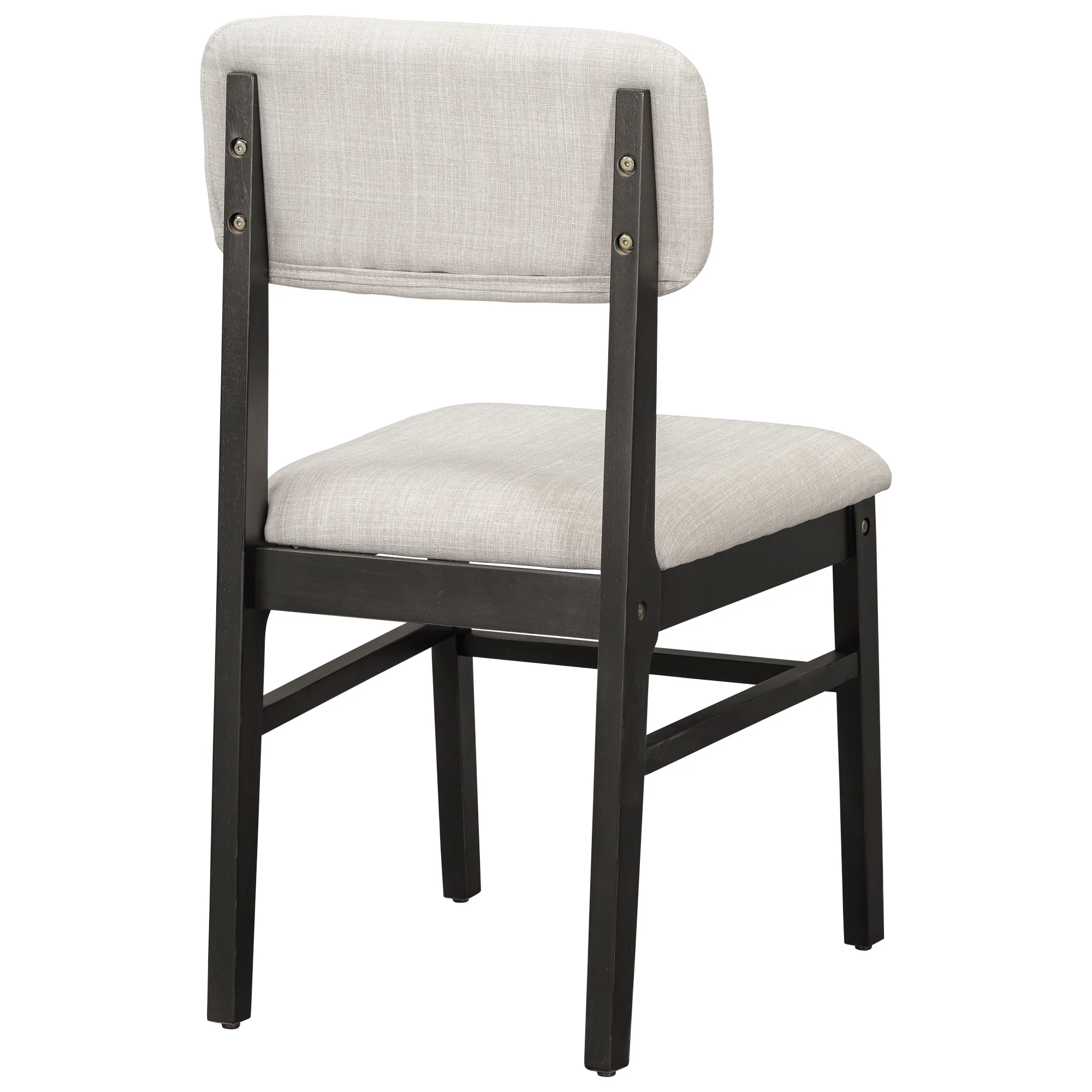 Walker Edison | Solid Wood 6-Piece Upholstered Dining Table Set with Bench