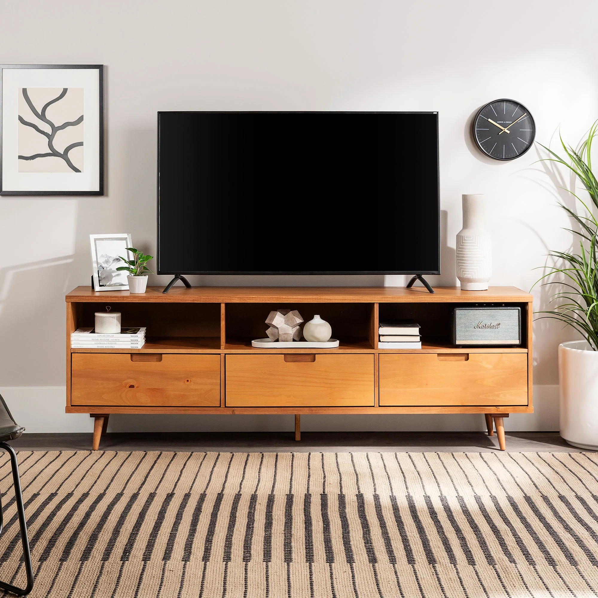Sloane 70 3 Drawer Solid Wood TV Stand