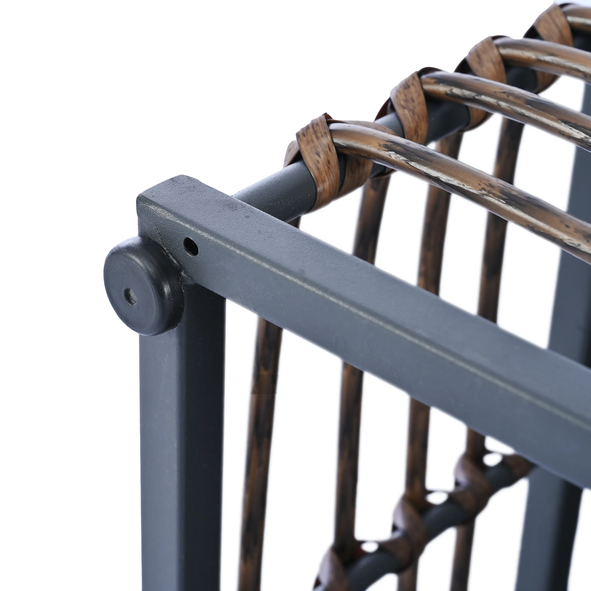 Walker Edison | Modern Minimalist 7-Piece Metal Outdoor Patio Sectional Sofa Set