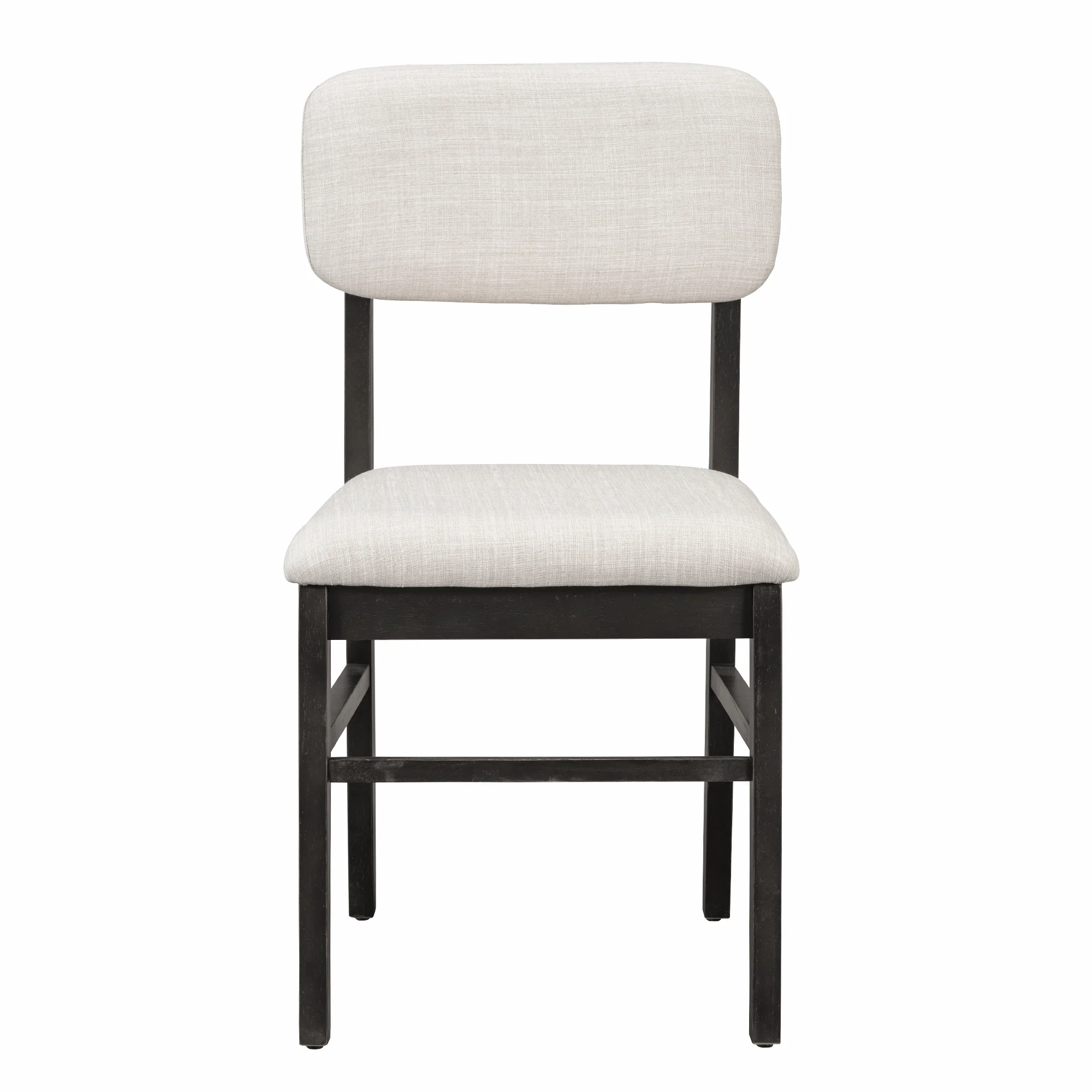 Walker Edison | Solid Wood 6-Piece Upholstered Dining Table Set with Bench