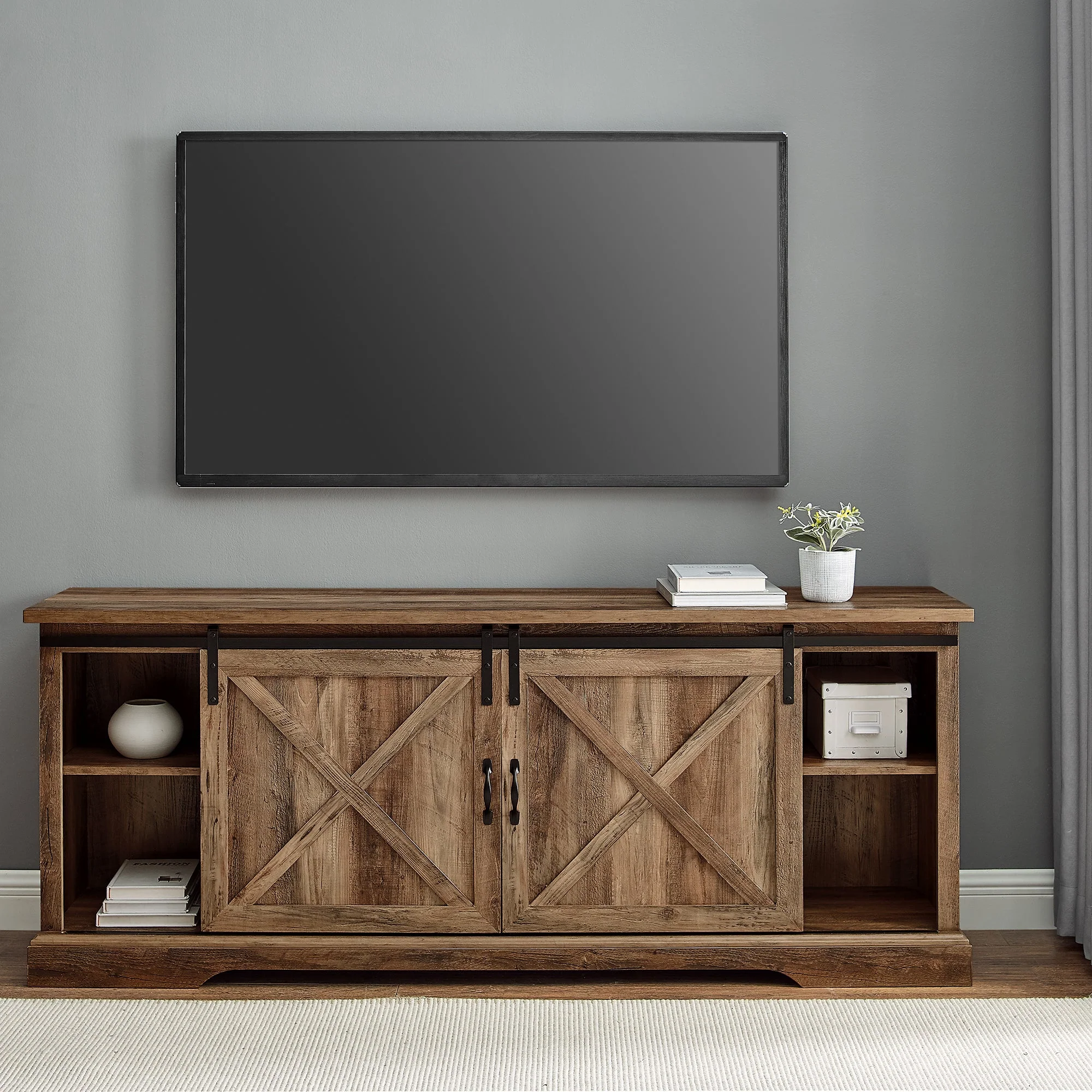 70 Sliding Barn Door TV Console