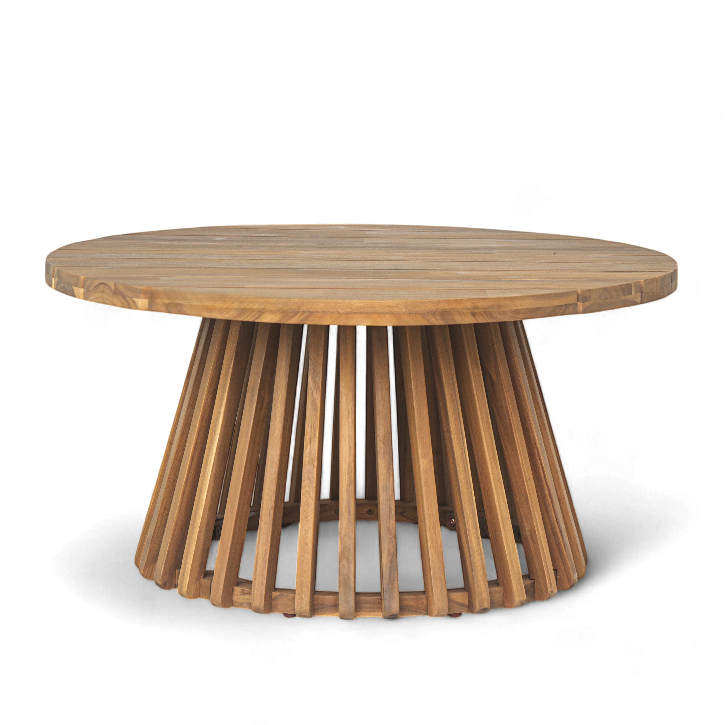 Walker Edison | Outdoor 3 Piece Teak Deep Seat Daybed Sofa with Coffee Table