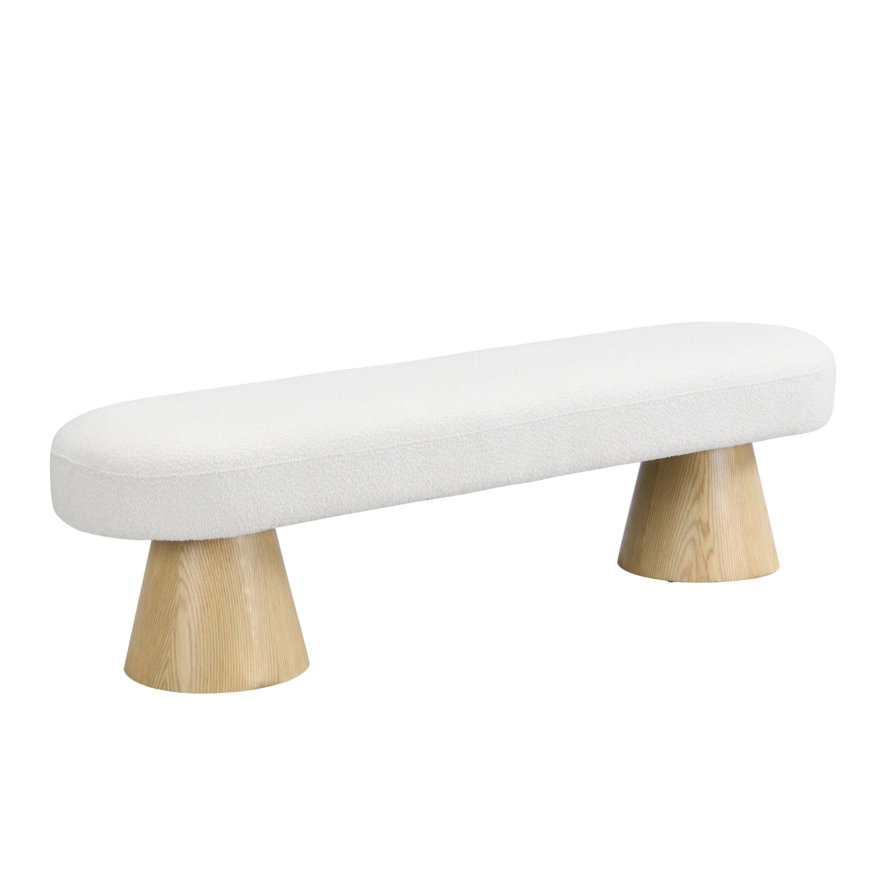 Walker Edison | Boucle Upholstered 64in Bench