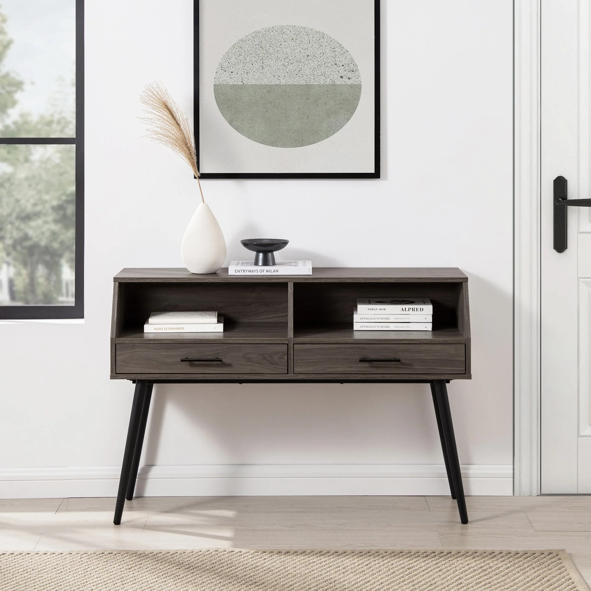 44 Contemporary 2-Drawer Entry Table