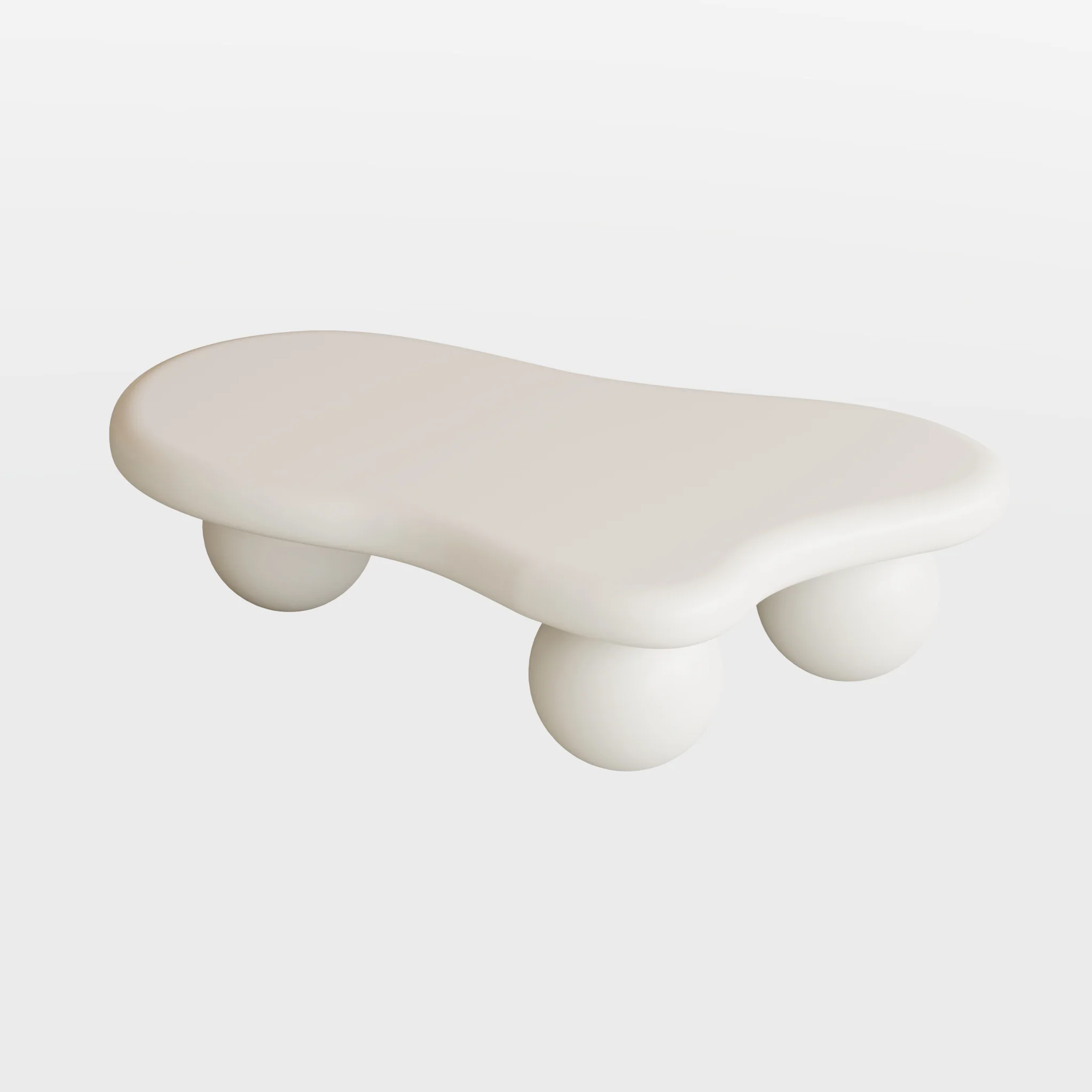 Walker Edison | Cloud Shaped Coffee Table with Ball Legs