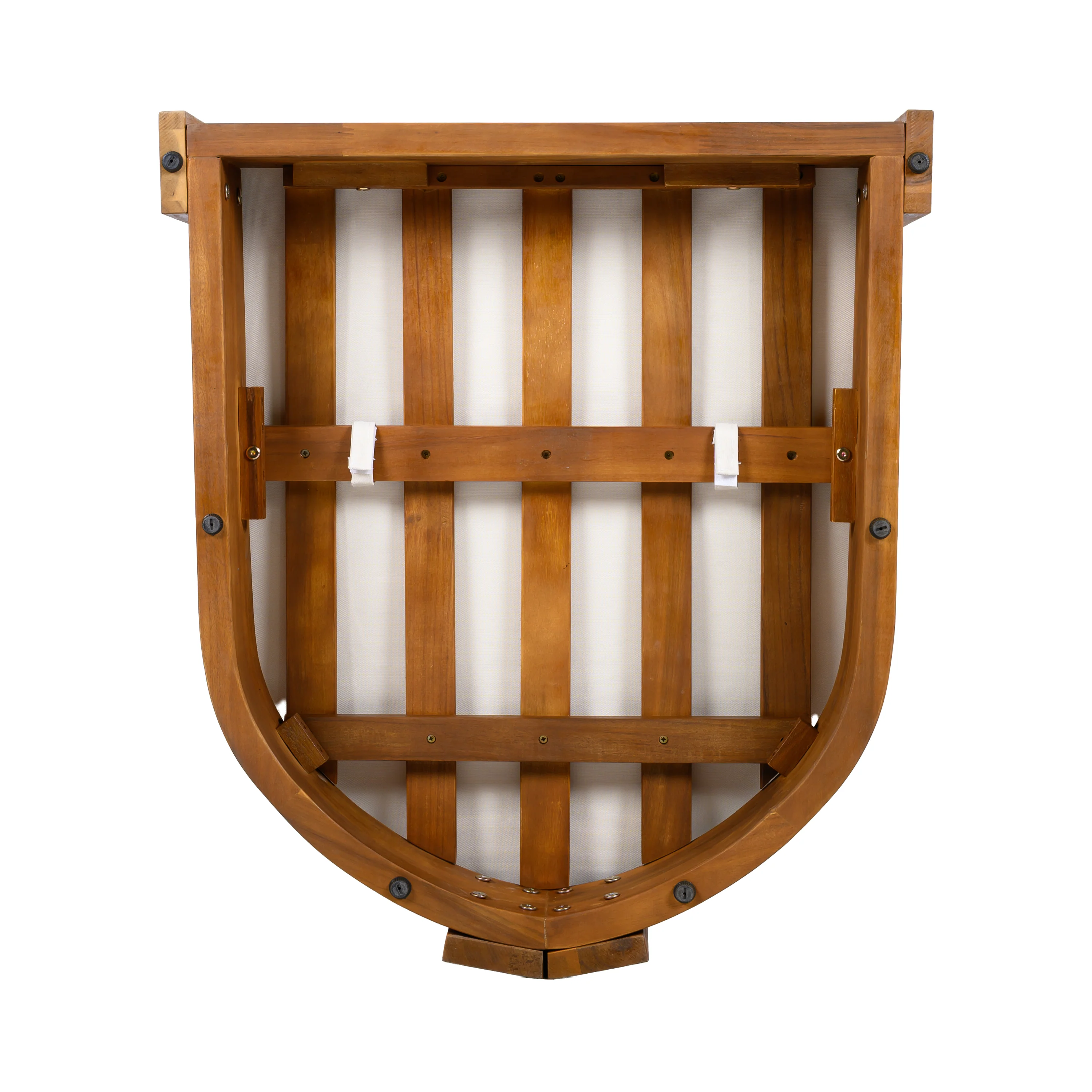 Walker Edison | Set of 2 Premium Acacia Wood Curve Design Outdoor Club Chairs