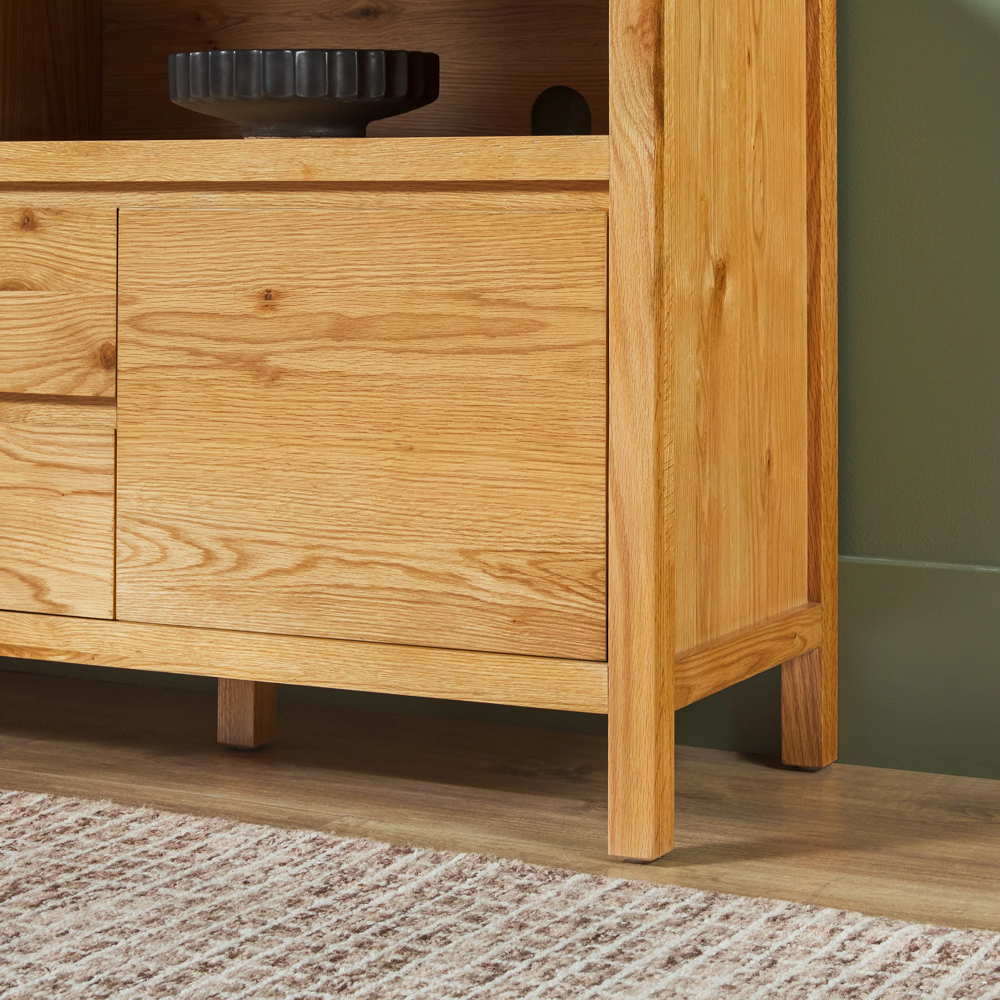 Nash 65 Modern Farmhouse Rustic Oak Wood Sideboard / TV Stand