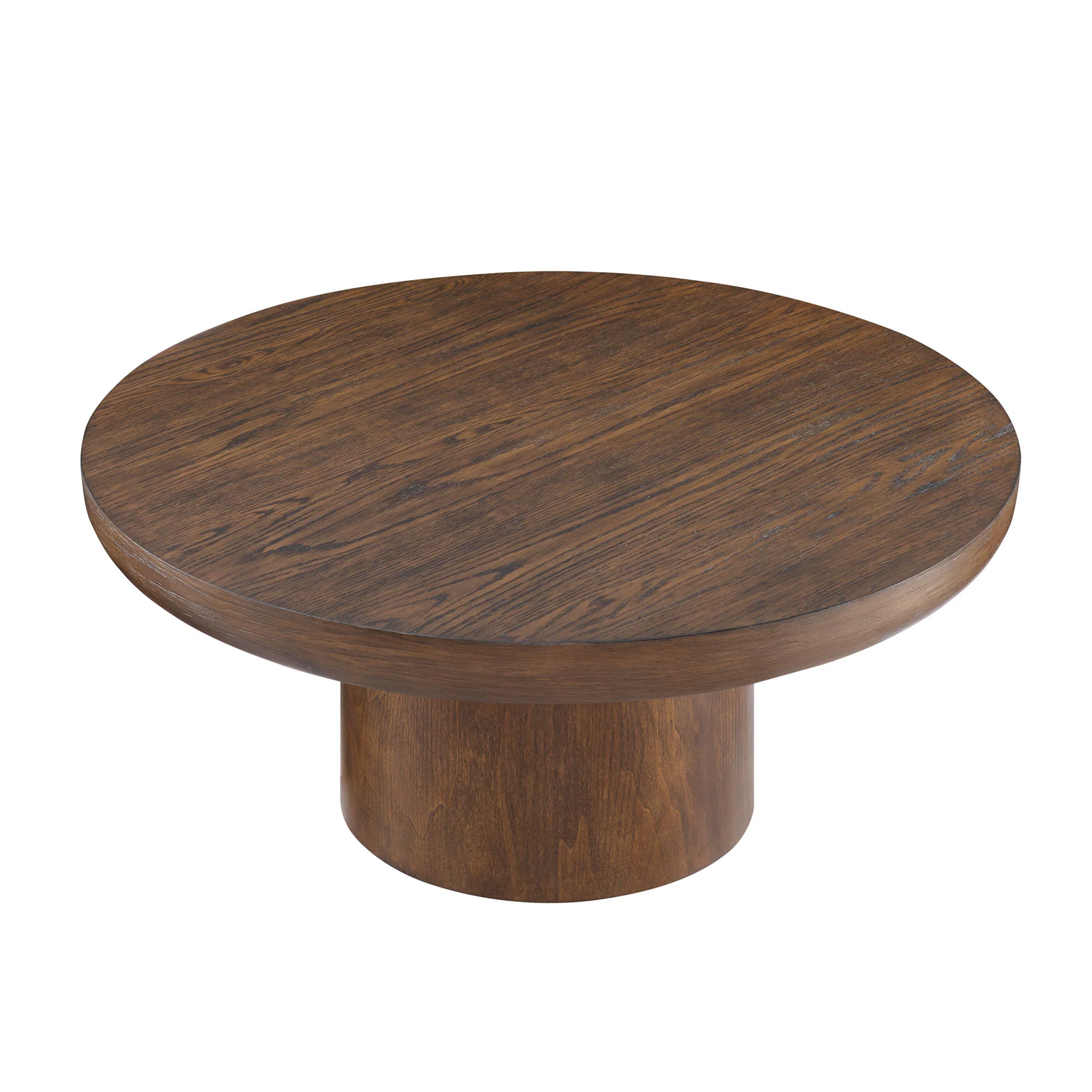 Walker Edison | Wood Veneer Round Coffee Table