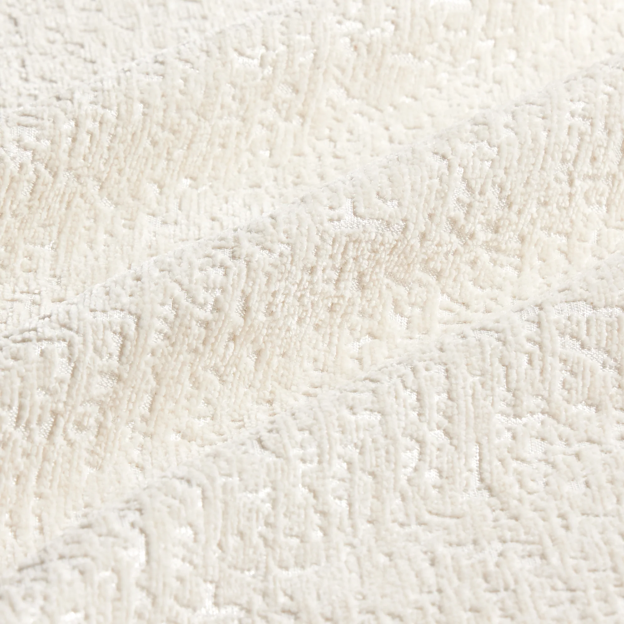 Walker Edison | Modern Tufted Ergonomic White Chenille Accent Chair with Ottoman Set