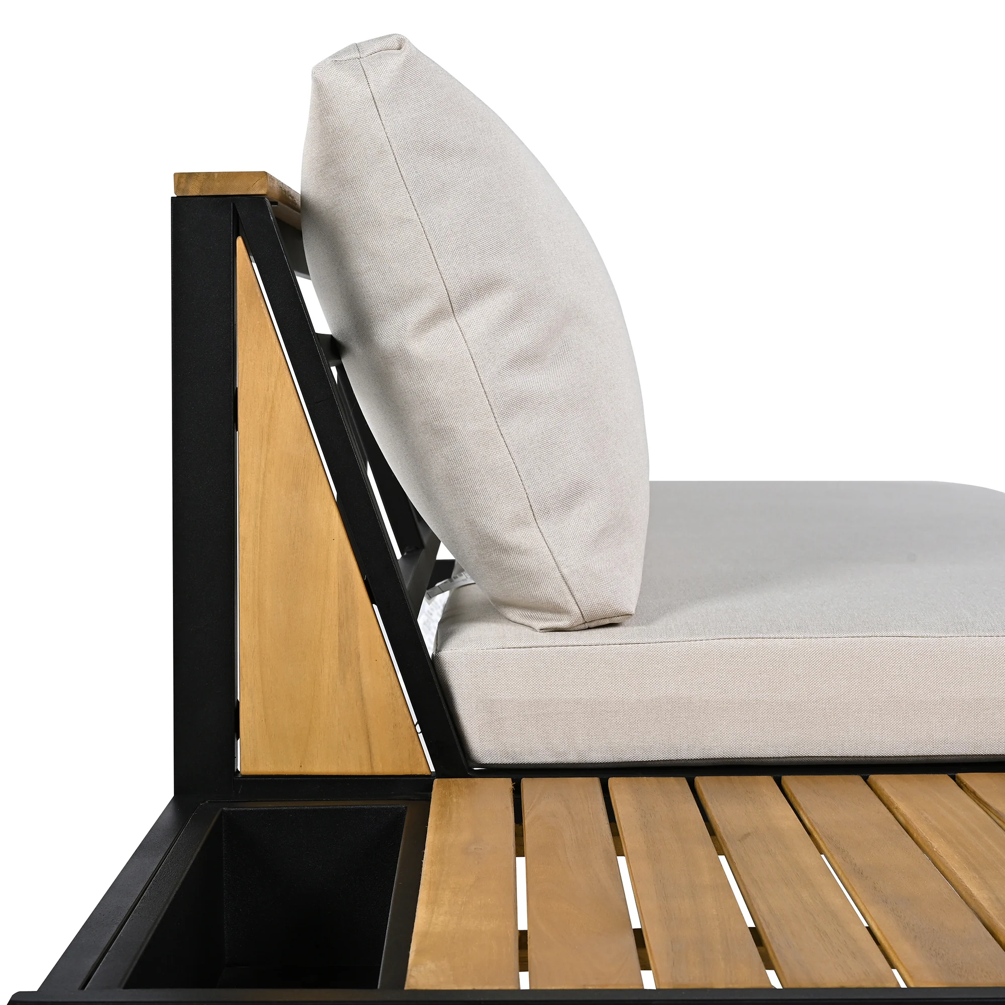 Walker Edison | 4 Pieces Outdoor Patio Sofa Sectional Set with Coffee and Side Tables