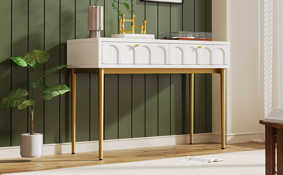 Walker Edison | Contemporary Modern Makeup Vanity Desk