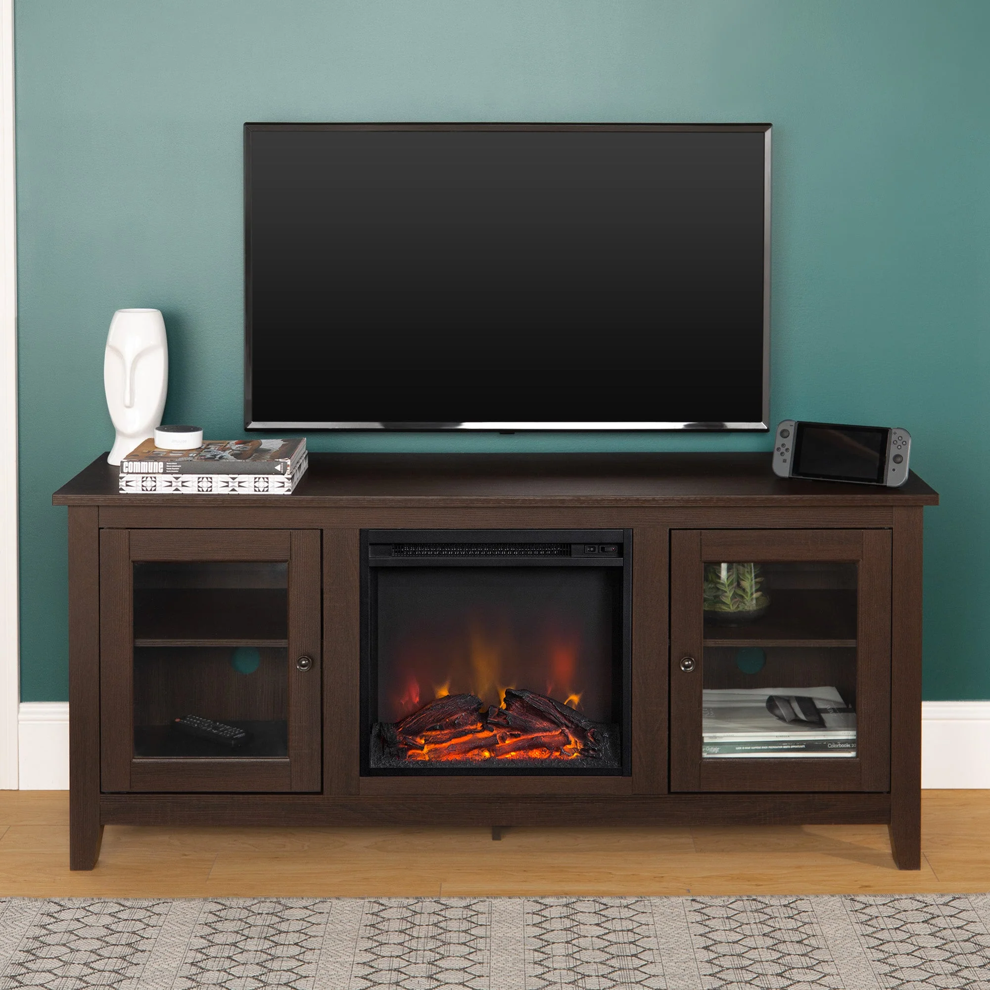 58 Traditional Electric Fireplace TV Stand