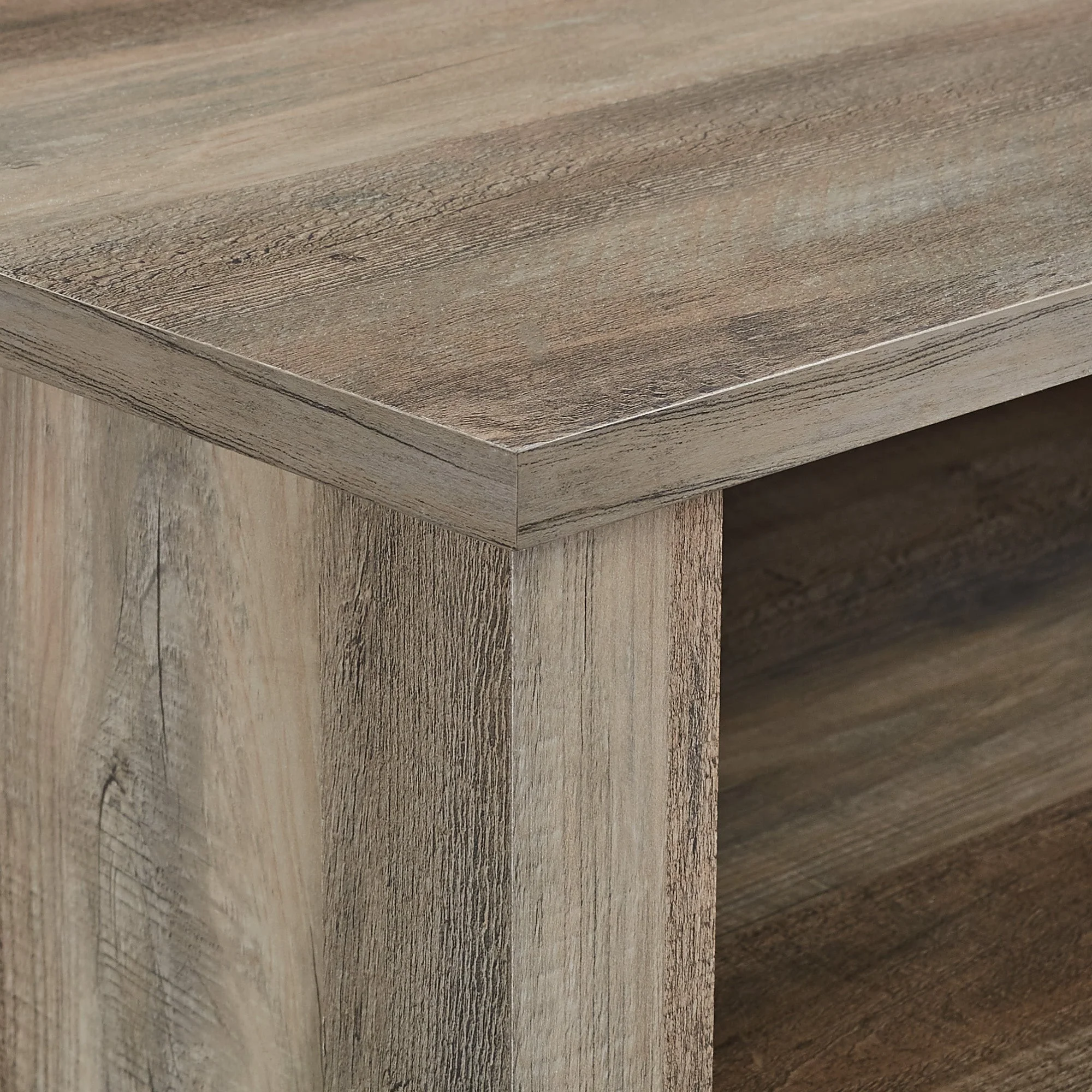 Wasatch 58 Transitional Fireplace Glass Wood TV Stand