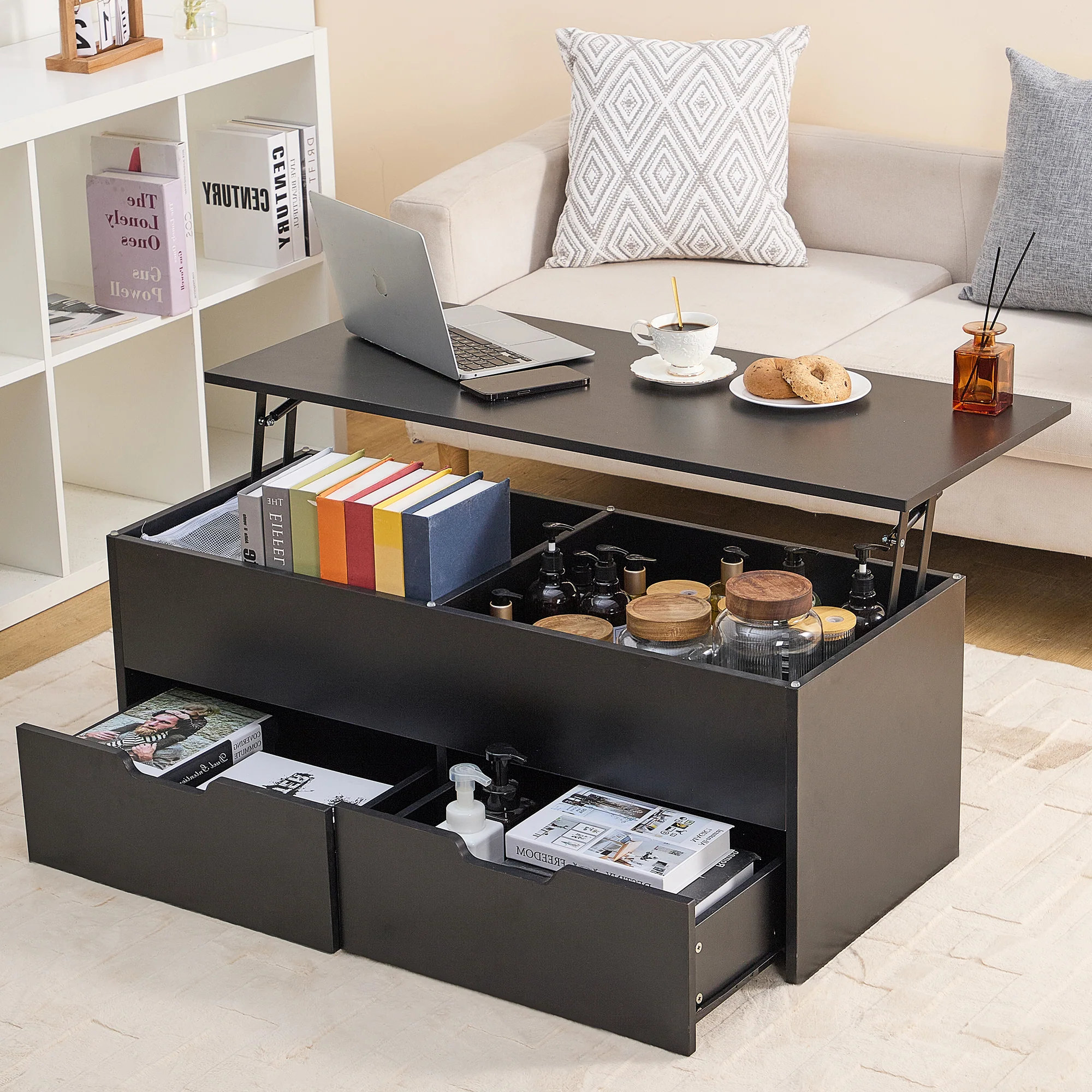 Walker Edison | Lift-Top Coffee Table with Storage