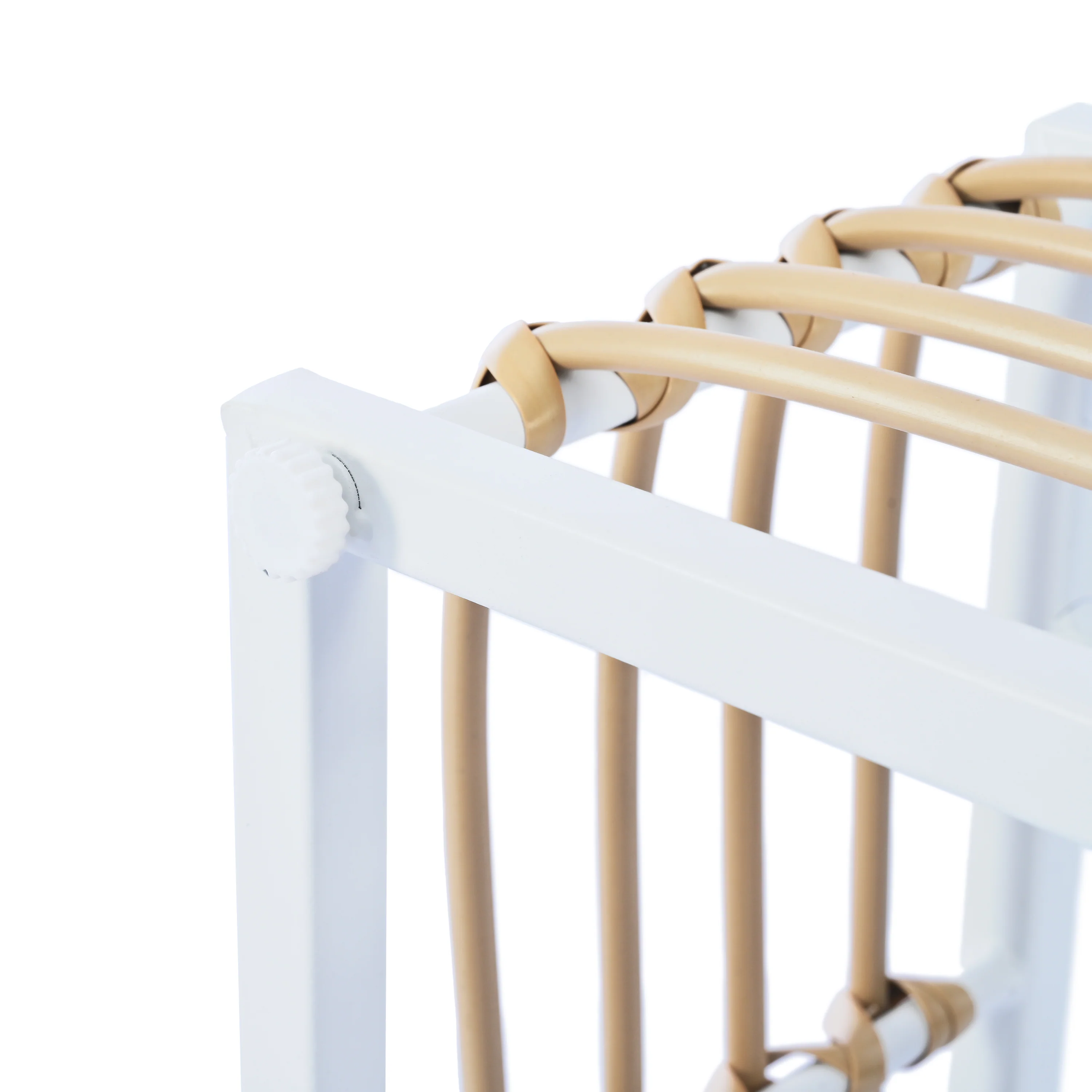 Walker Edison | White Modern Minimalist 7-Piece Metal Outdoor Patio Sectional Sofa Set