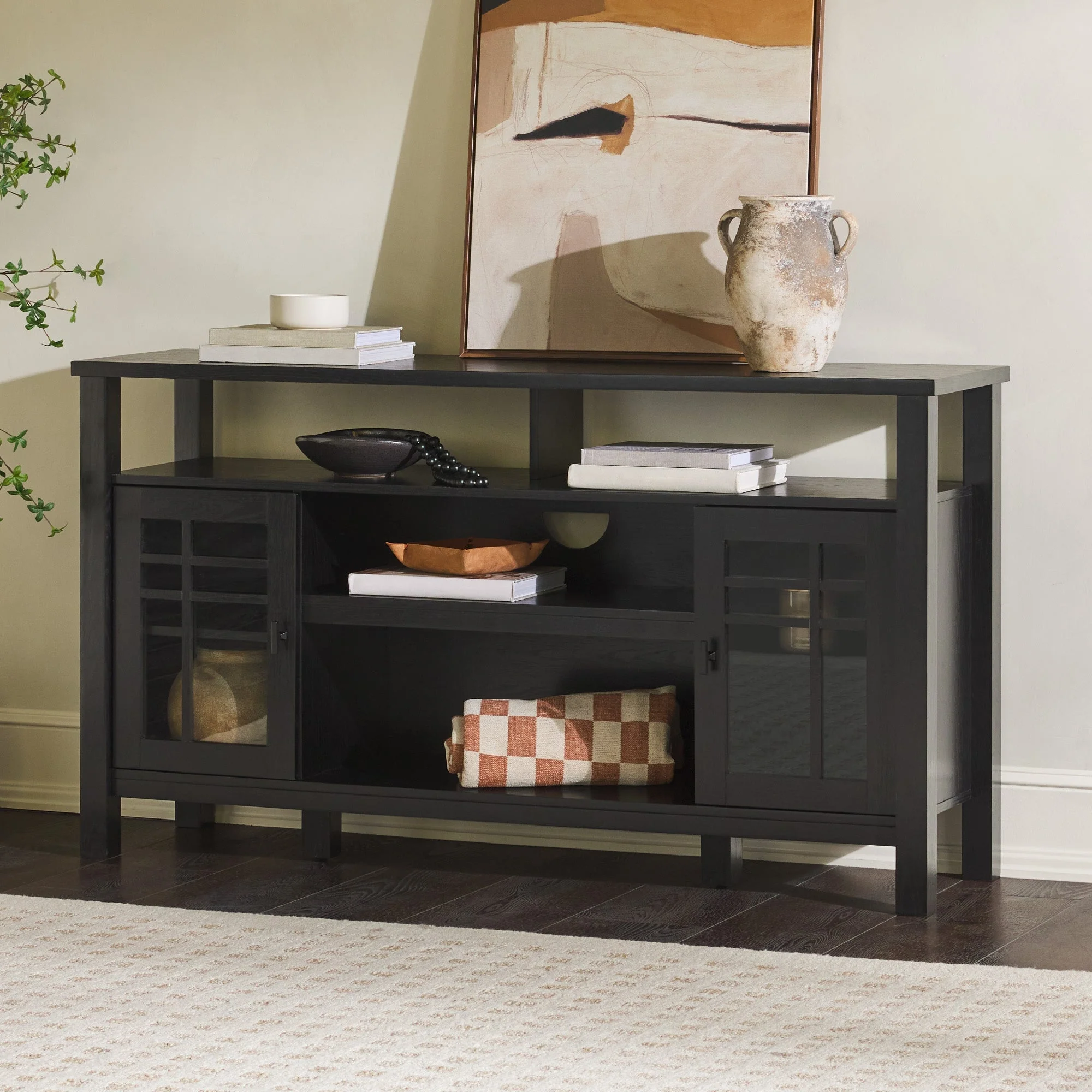 Hattie 58 2-Door Transitional Buffet Sideboard & TV Stand