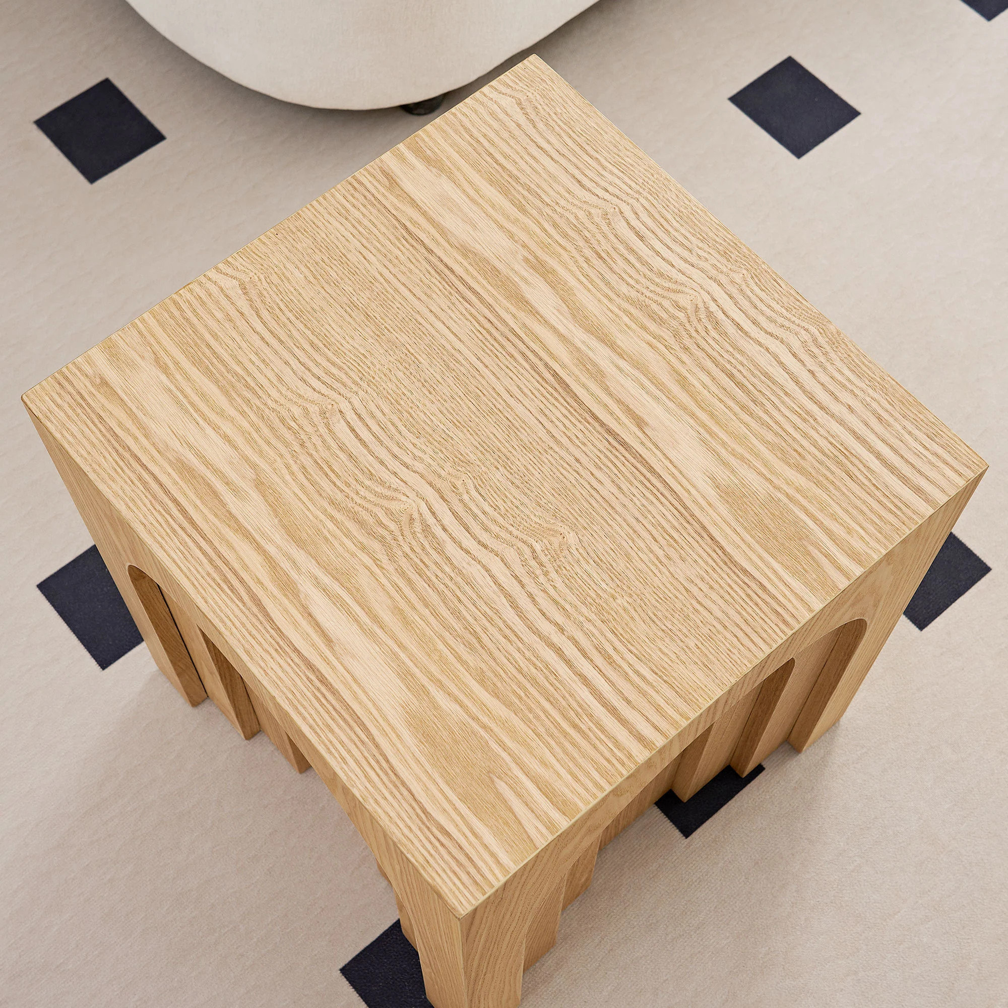 Walker Edison | Curve Design Square Side Table