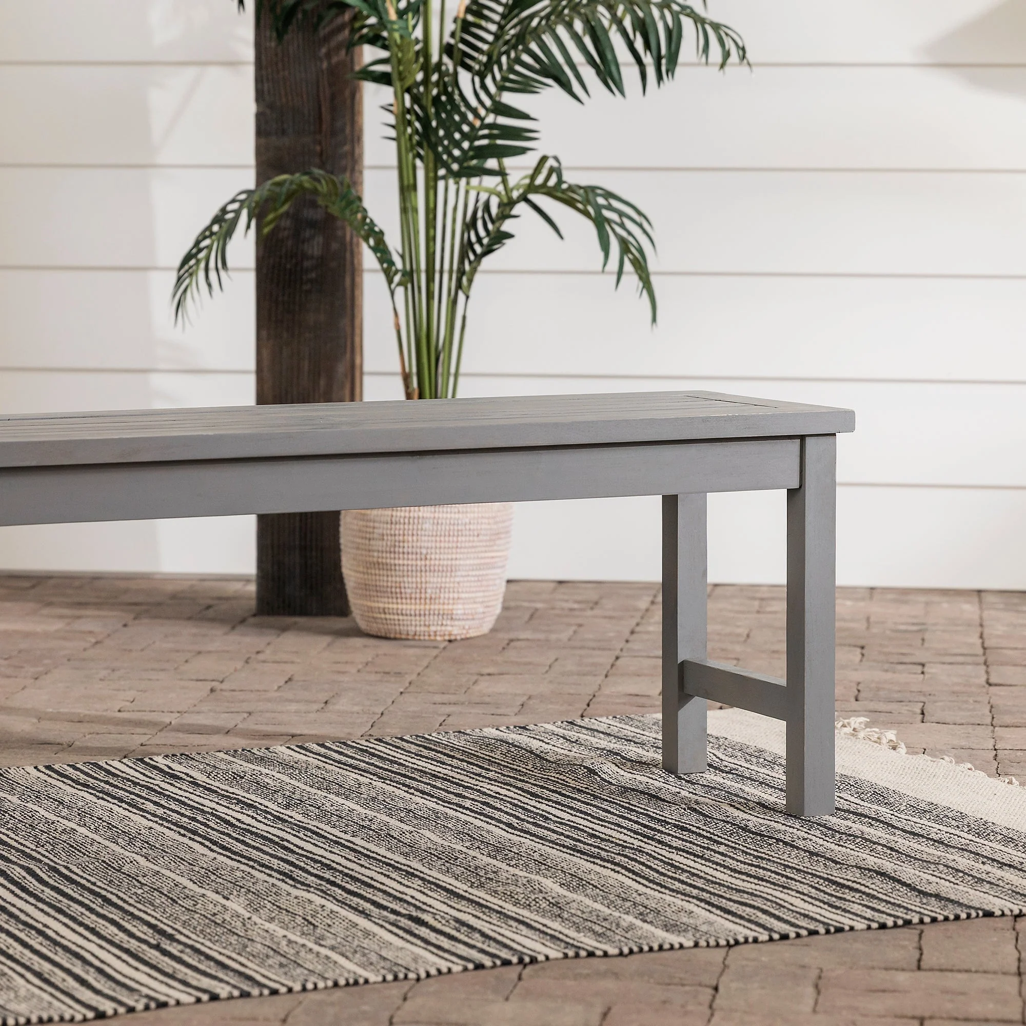 Midland Acacia Wood Outdoor Patio Bench