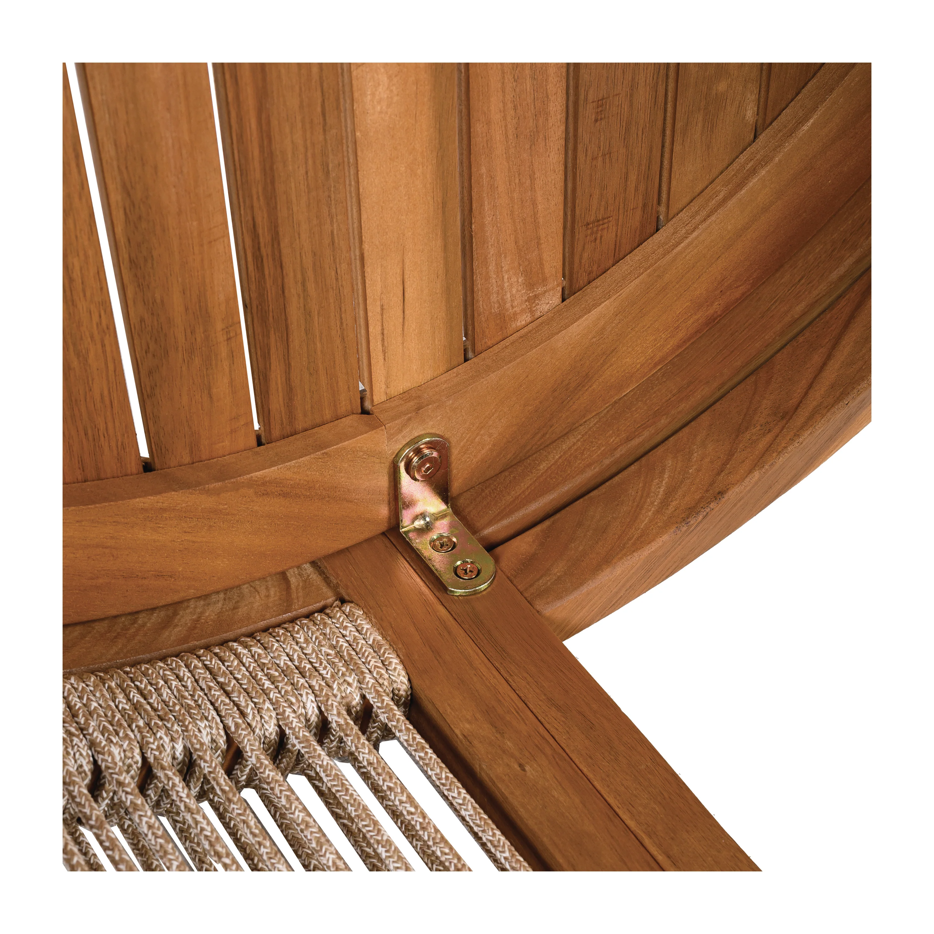 Walker Edison | Handwoven Rope Accent Boho Acacia Wood Outdoor Coffee Table