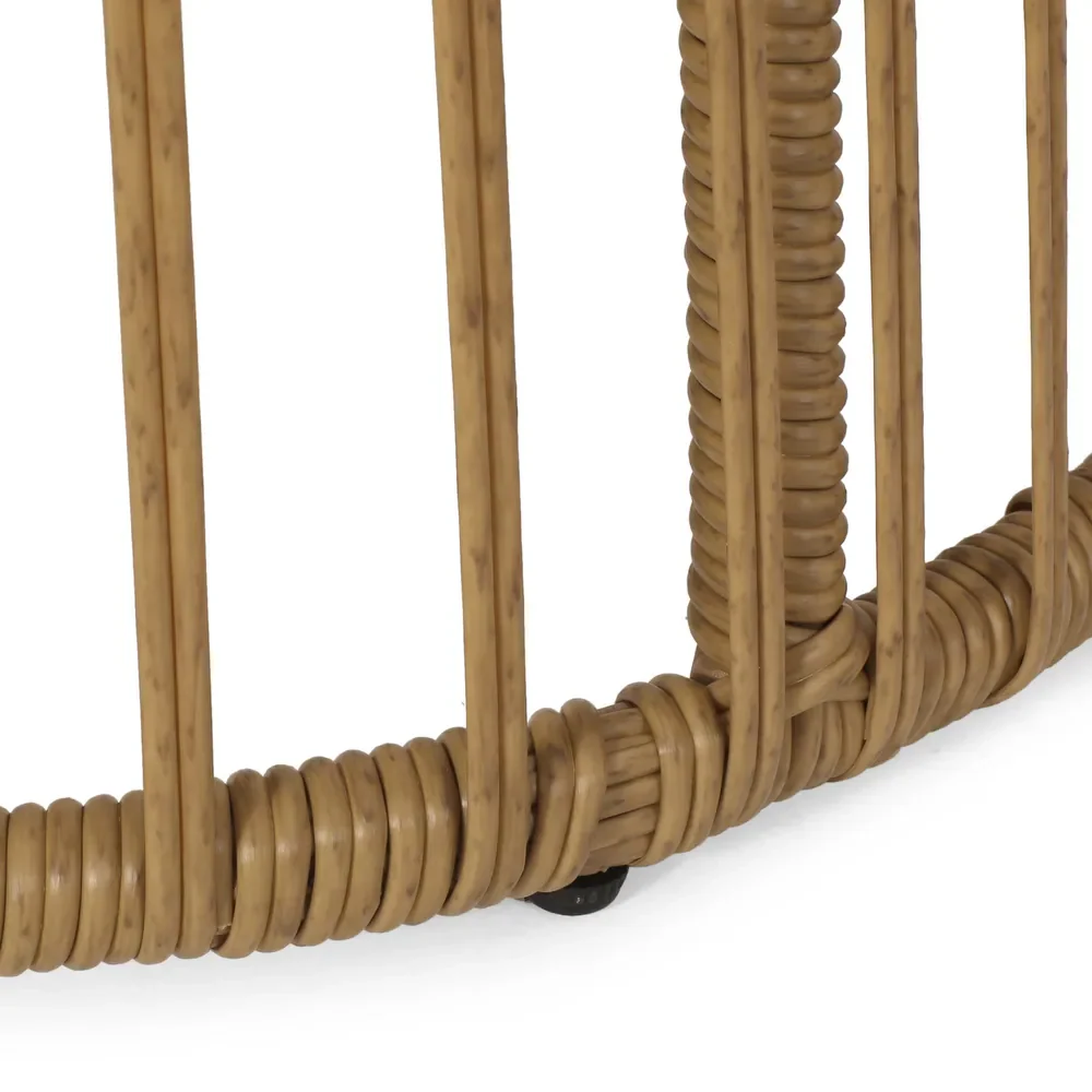 Walker Edison | Retro Wicker Outdoor Chat Set