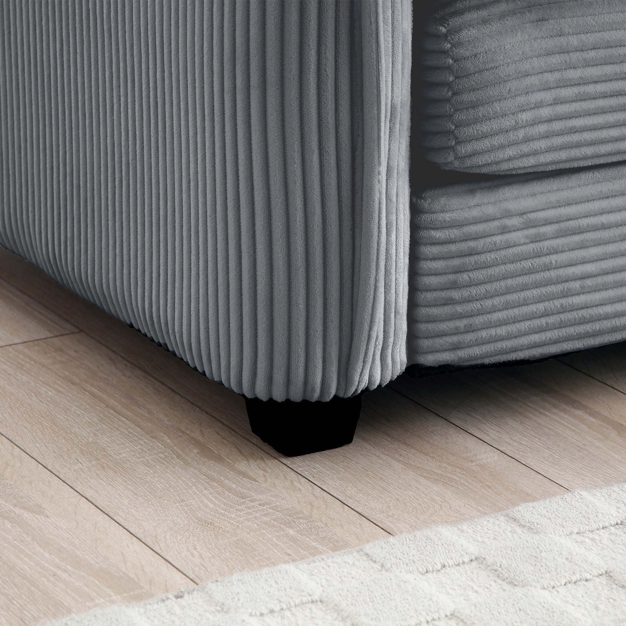 Walker Edison | Corduroy Cloud Loveseat Sofa Set