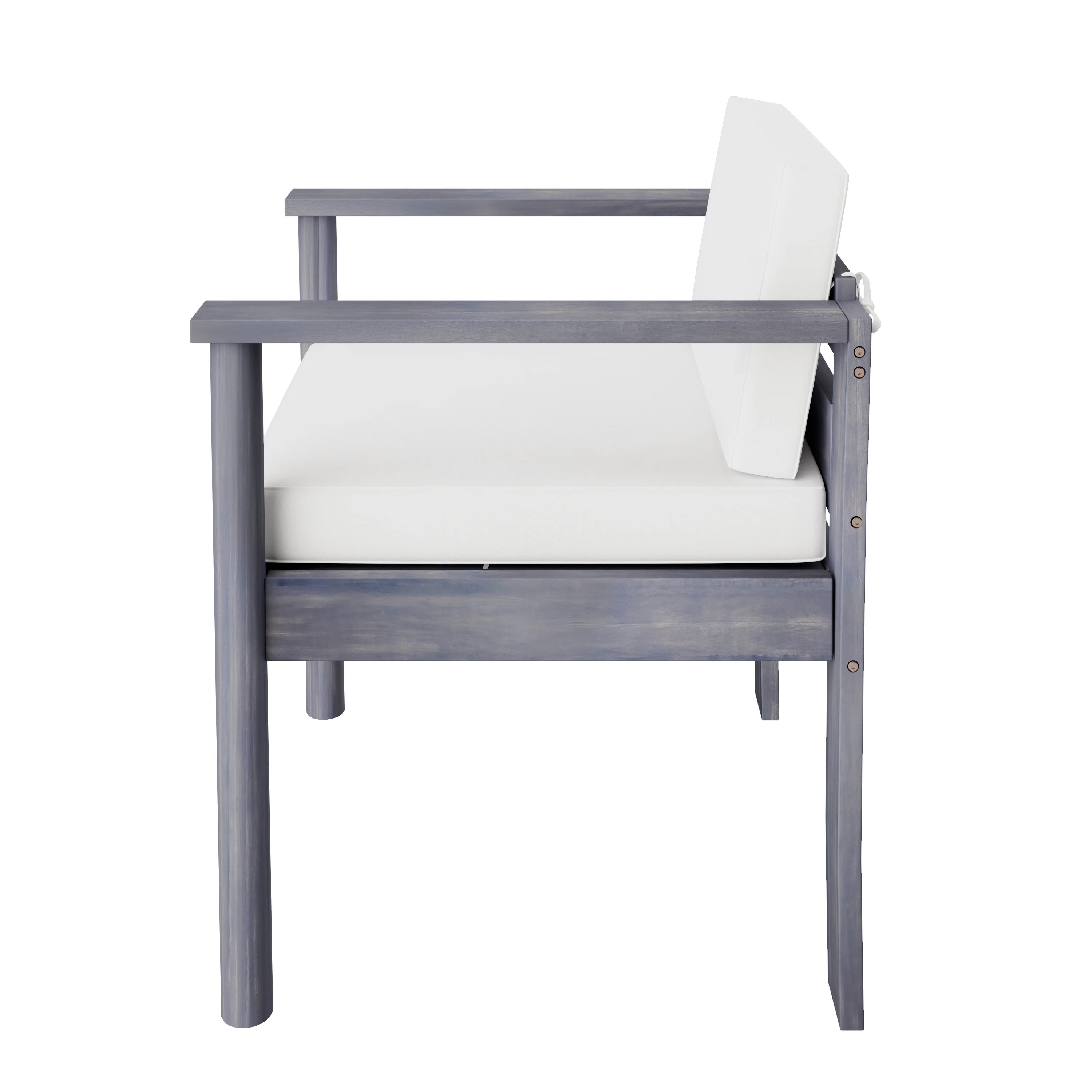 Walker Edison | Grey Wood Outdoor 7-Piece Patio Dining Table Set for 6