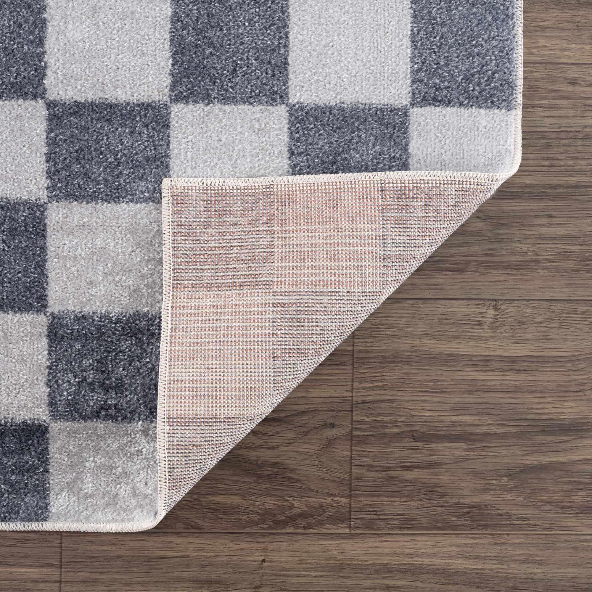 Boutique Rugs - Alie Gray Checkered Washable Area Rug