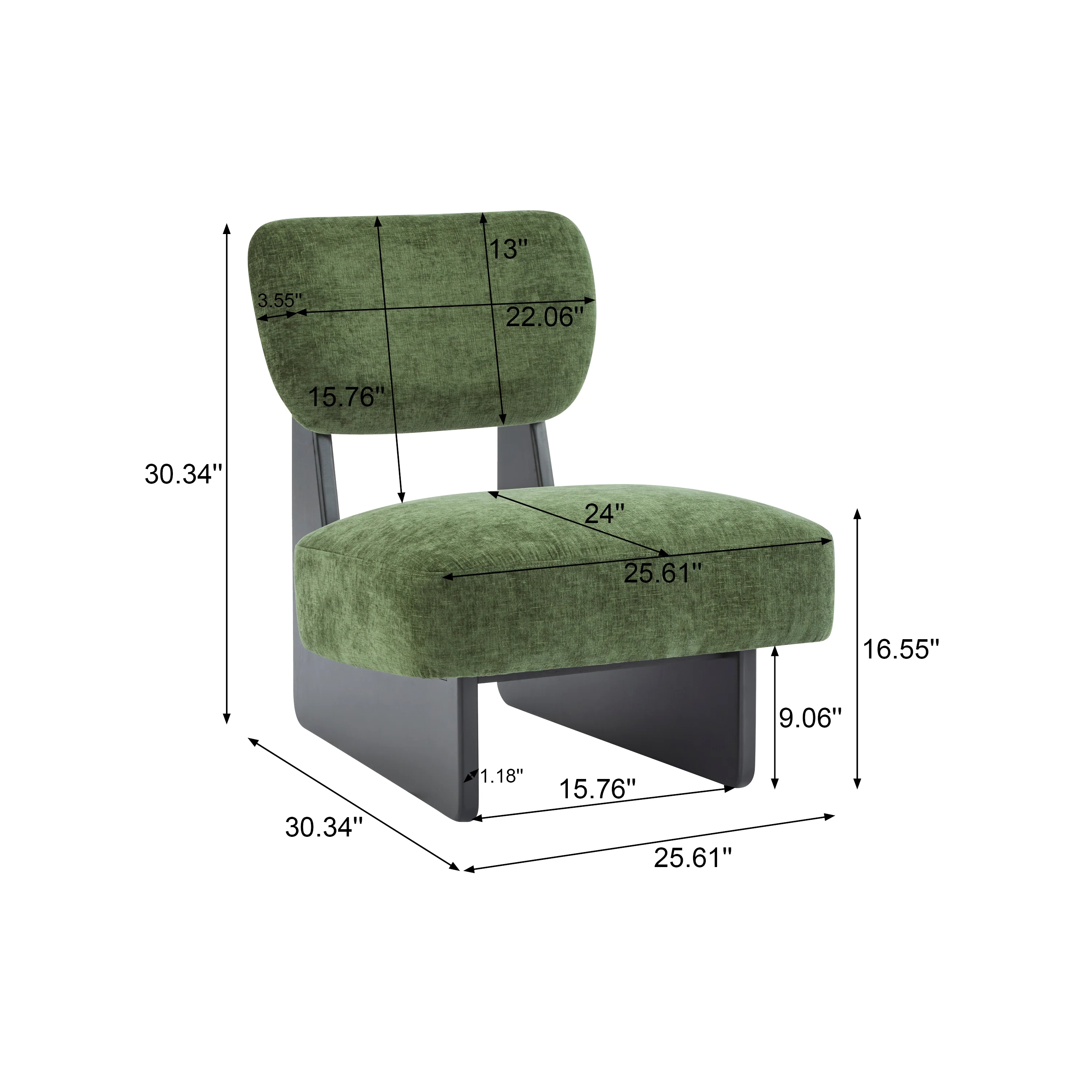 Walker Edison | Minimalist and Stylish Modern Accent Chair with Sturdy Wood Base Set of 2