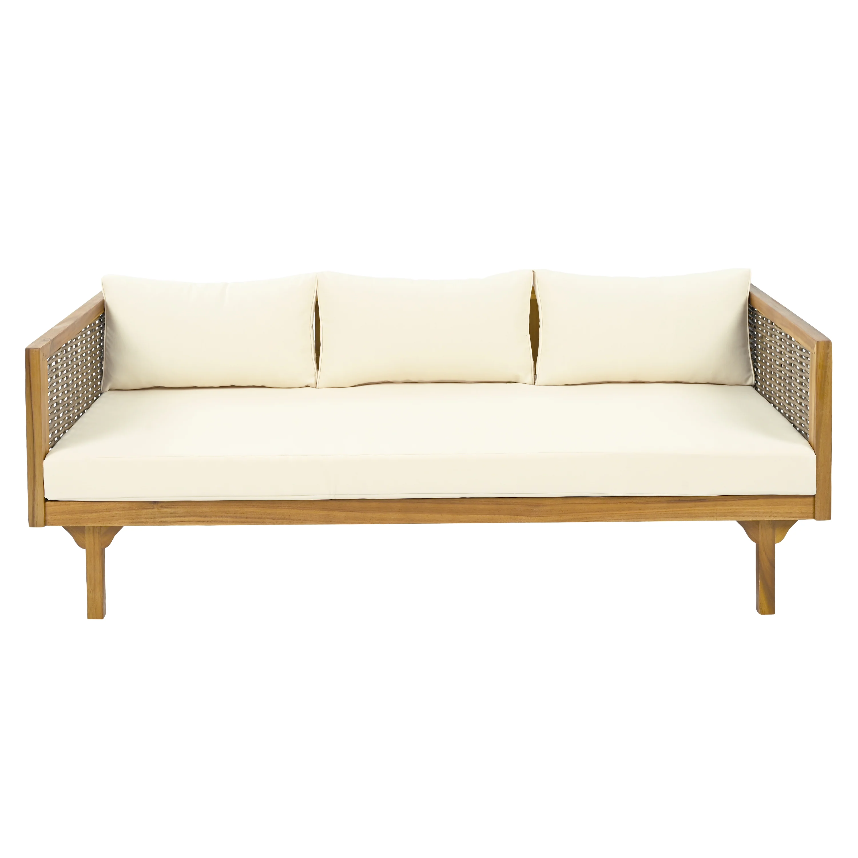 Walker Edison | Outdoor Teak Wood Daybed Sofa
