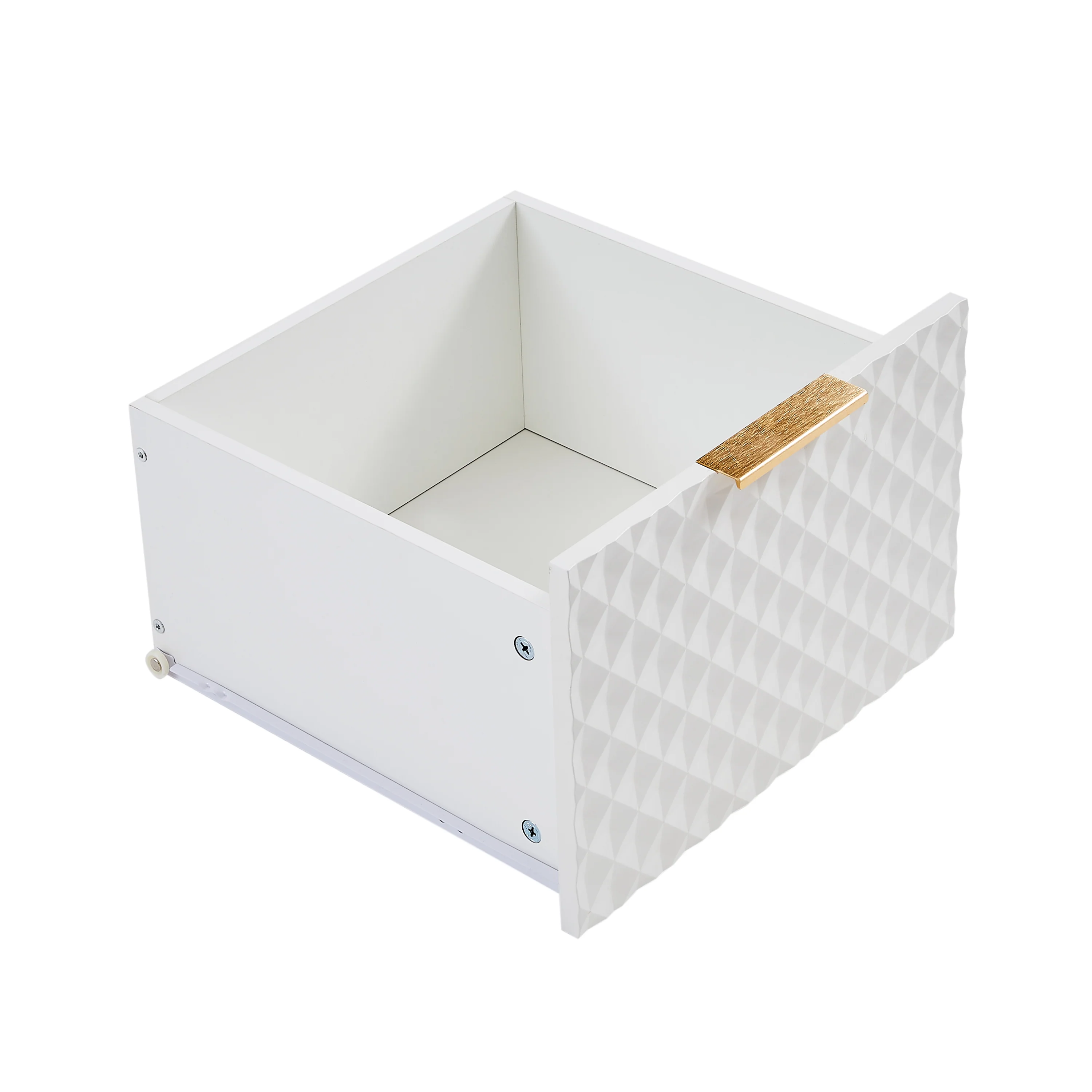 Walker Edison | Modular Modern Fashion Style Accent Cabinet with Tempered Glass Doors