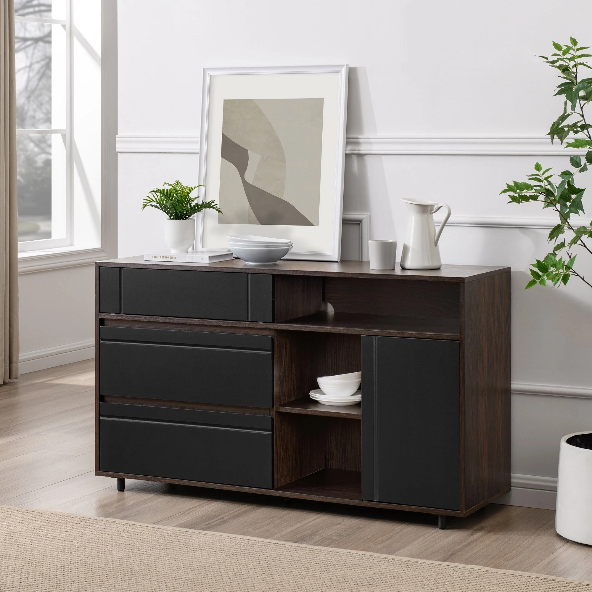 Beckett 52 Contemporary Storage  Buffet Sideboard & TV Stand