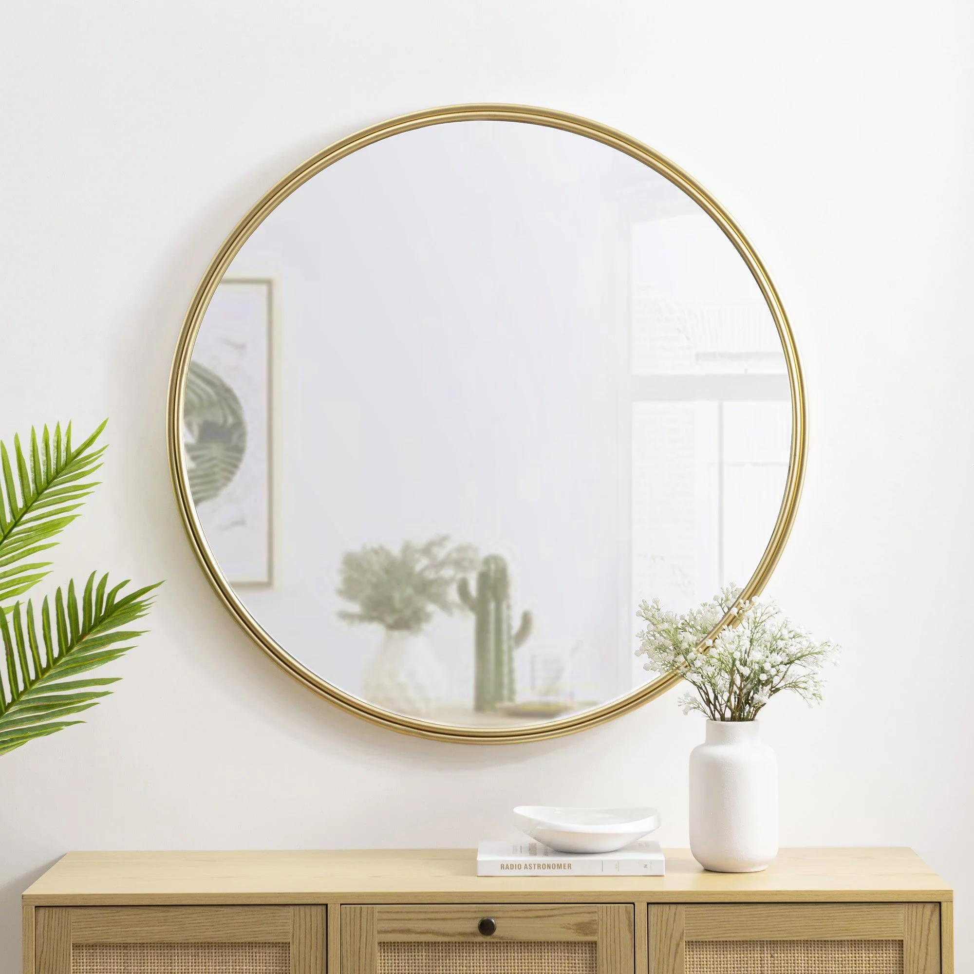 36 Double Ribbed Frame Mirror
