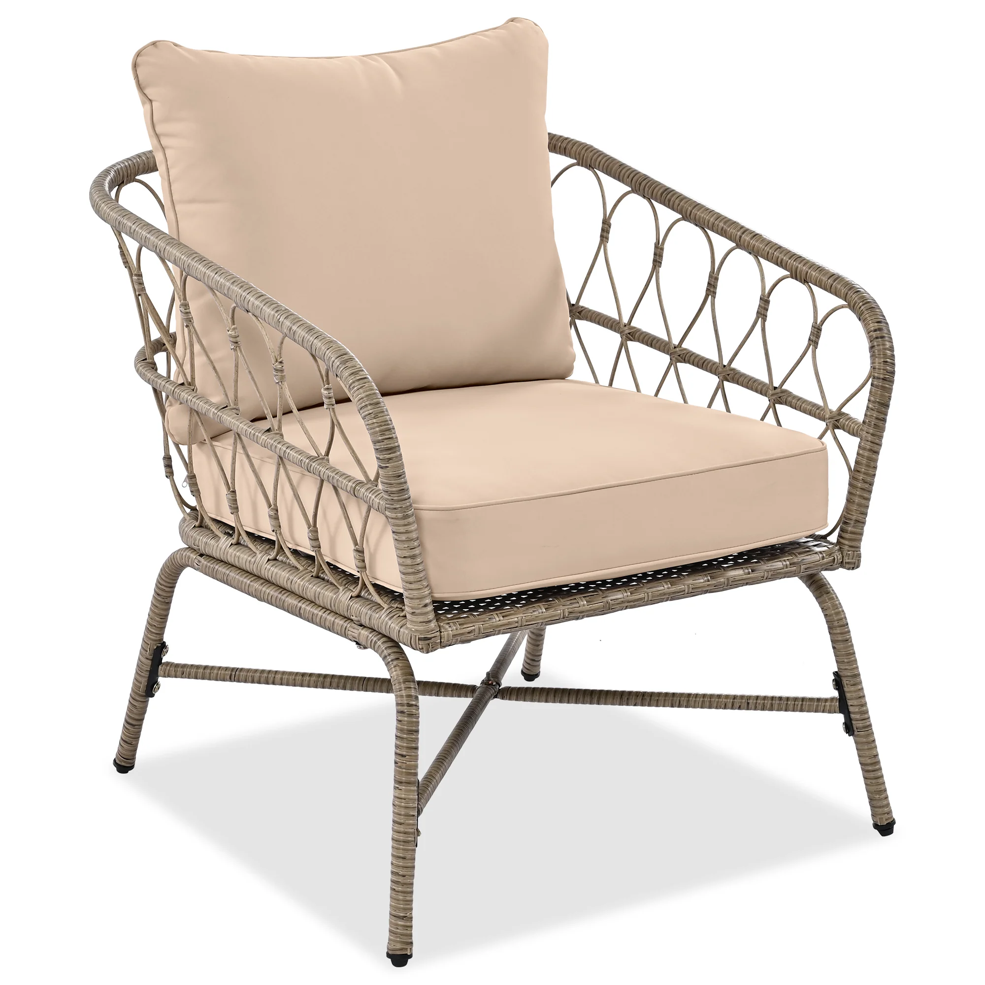 Walker Edison | Boho 4-Piece Outdoor Patio Sofa Set