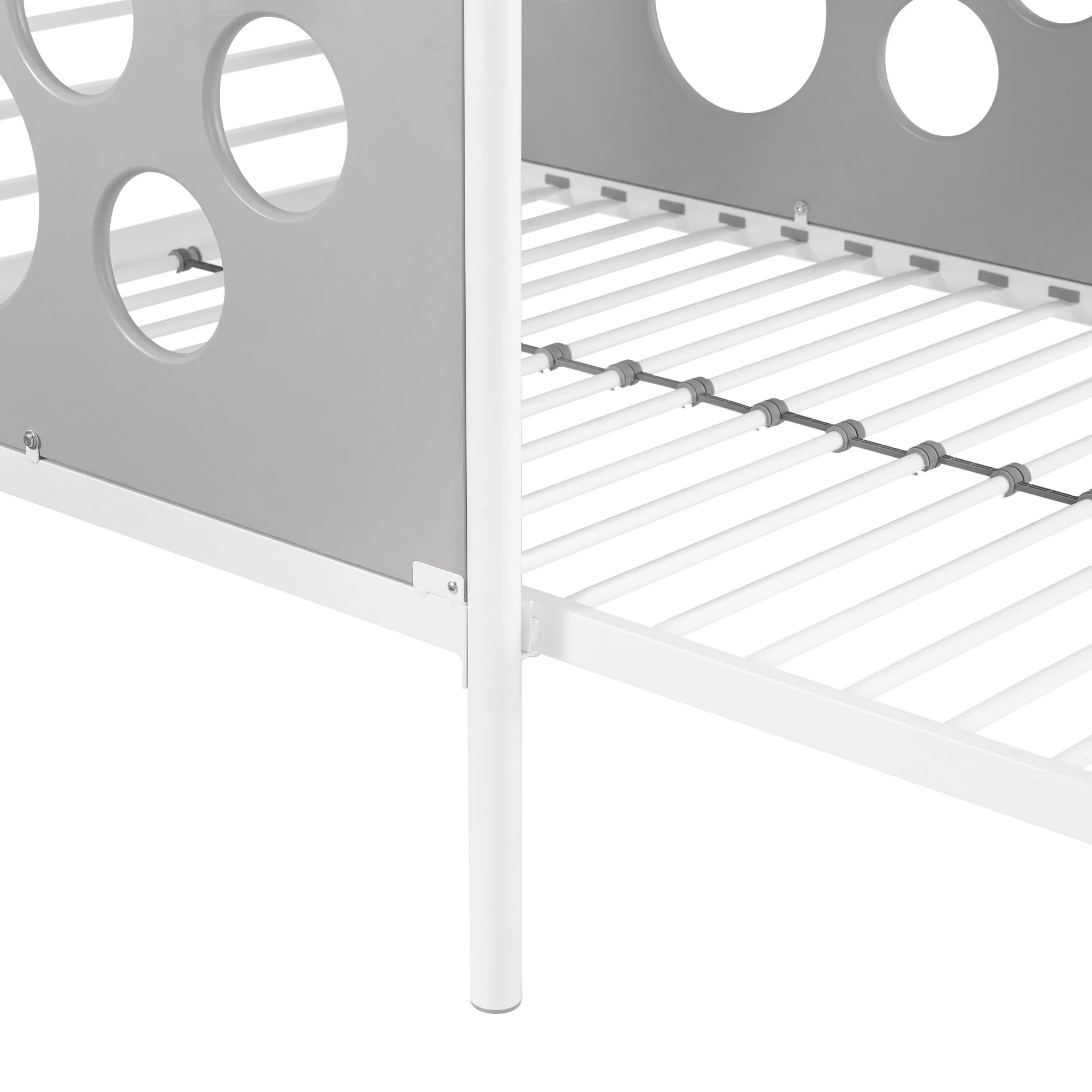 Devan 60 L-Shape Bunk Bed with Cut Out Panels