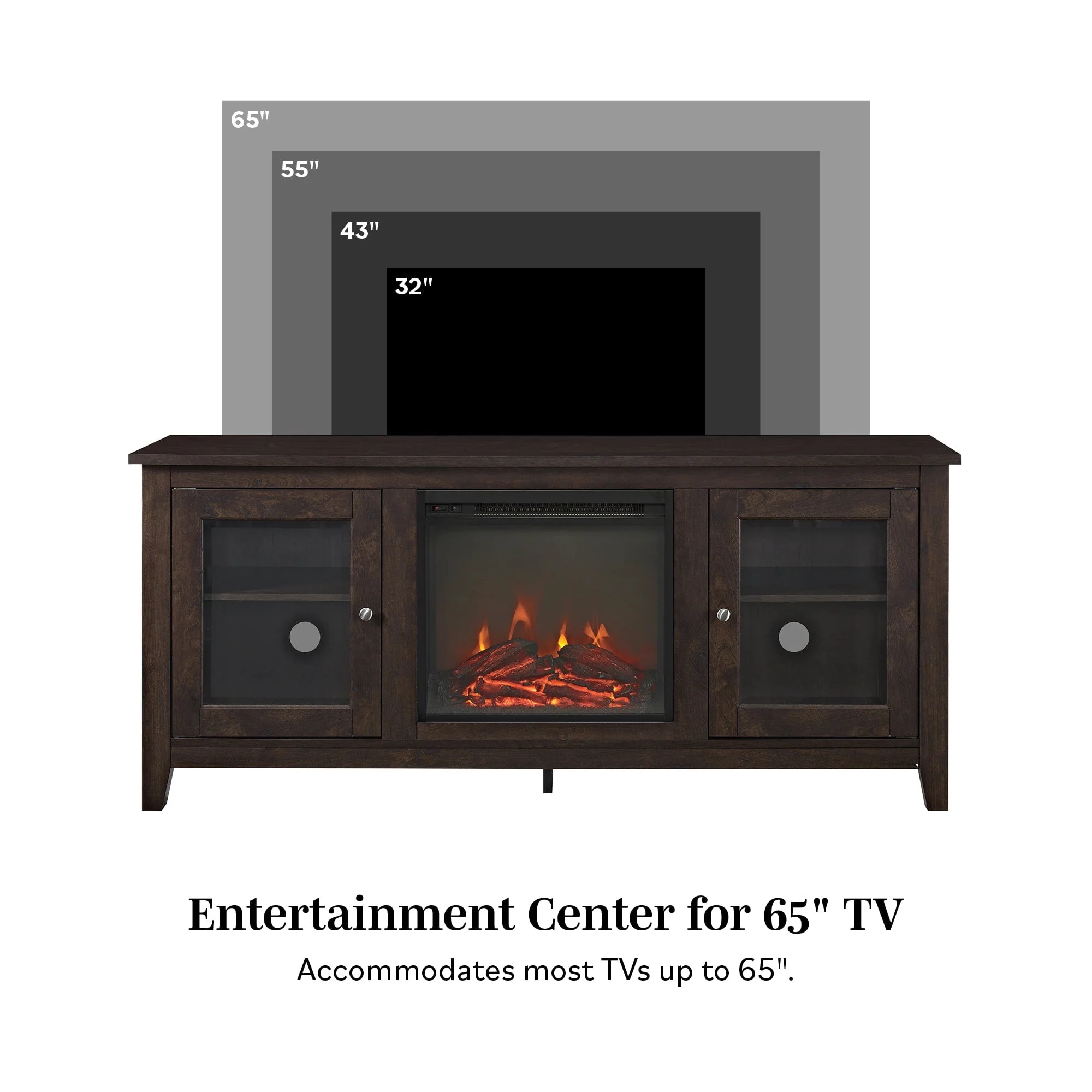 58 Traditional Electric Fireplace TV Stand