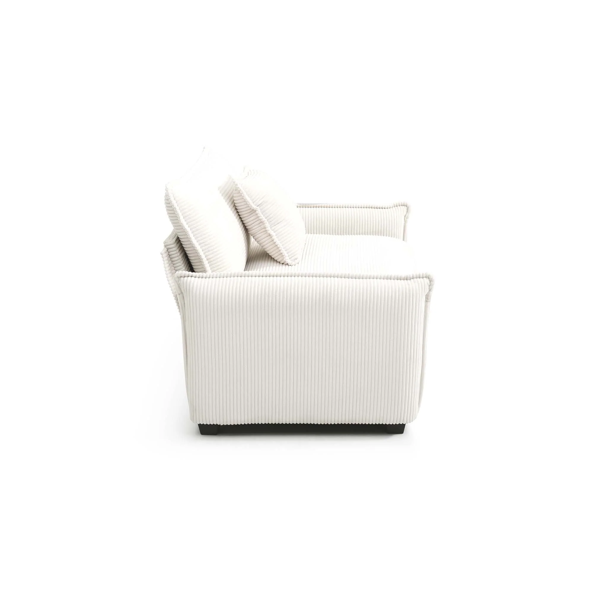 Walker Edison | Beige Corduroy Deep Seated Accent Chair Set