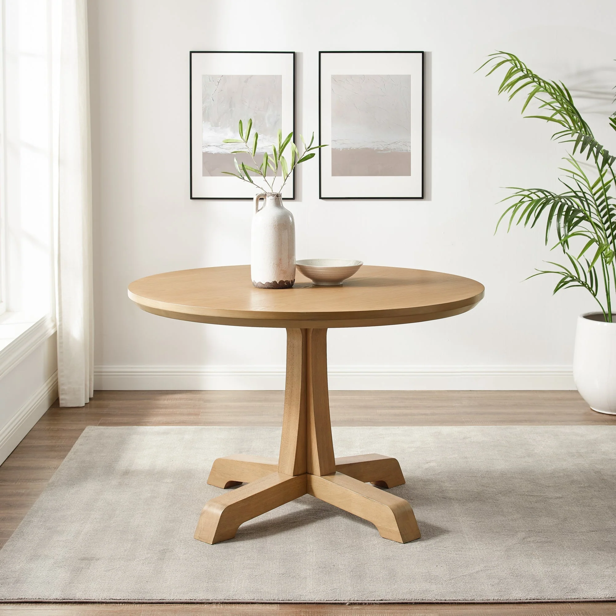 48 Round Dining Table with Pedestal Base