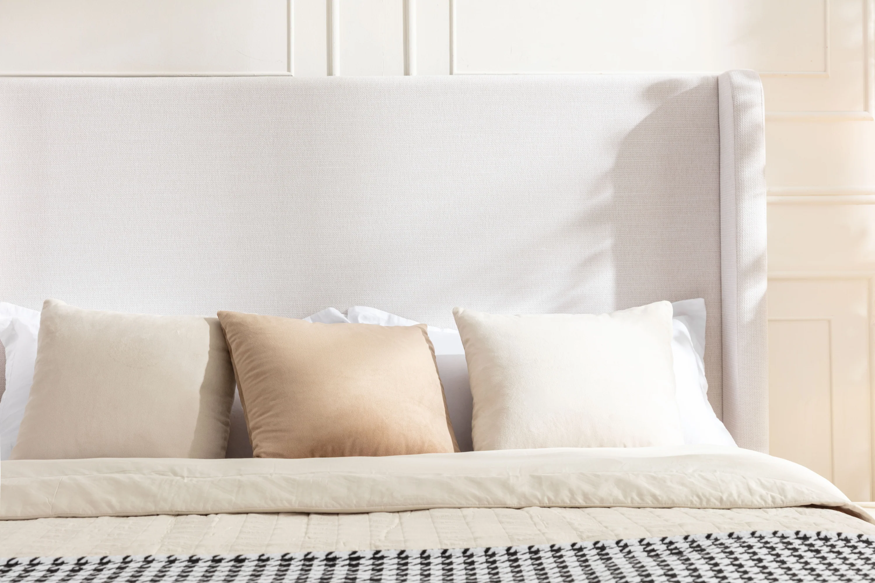 Walker Edison | Harper Tall 54 Headboard Upholstered Queen Bed